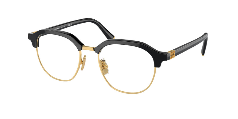 Miu Miu MU10XV Phantos Eyeglasses 16K1O1-Black 50-140-18 - Color Map Black