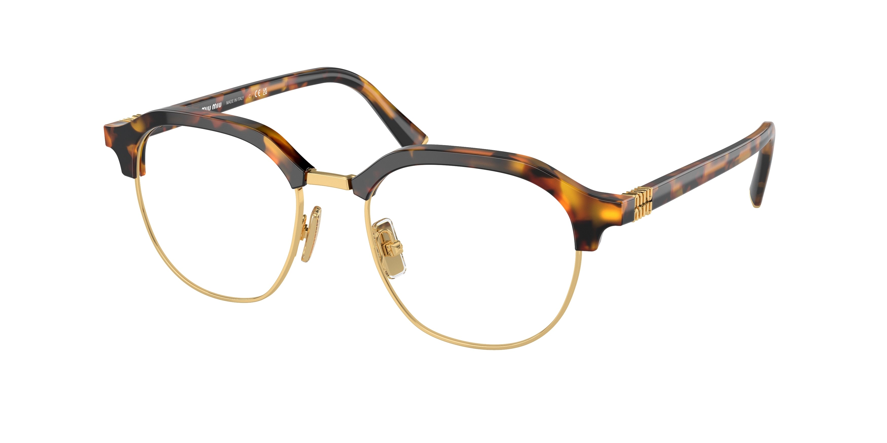 Miu Miu MU10XV Phantos Eyeglasses VAU1O1-Honey Havana 50-140-18 - Color Map Tortoise