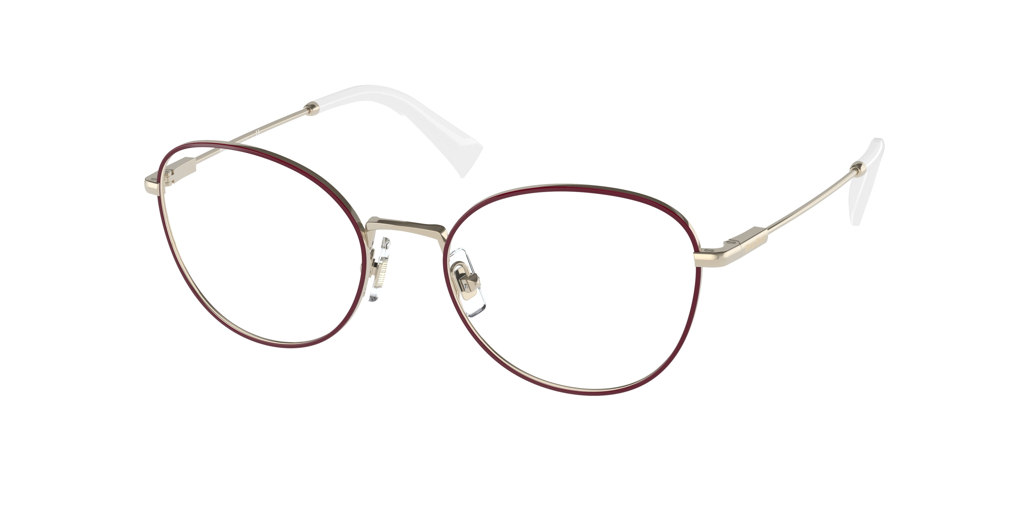 Miu Miu MU50UV Phantos Eyeglasses 09X1O1-Bordeaux 51-140-18 - Color Map Red