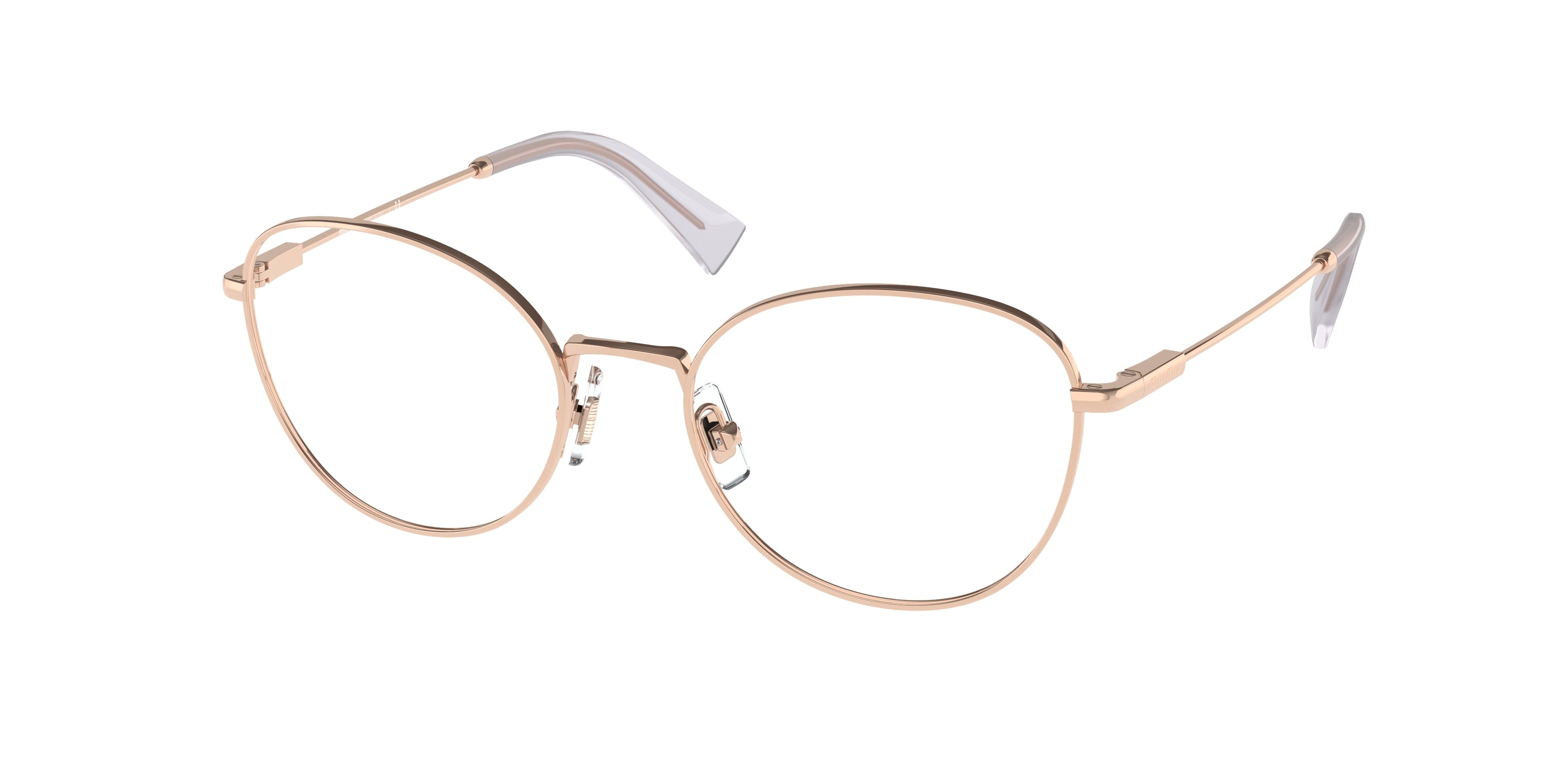 Miu Miu MU50UV Phantos Eyeglasses SVF1O1-Rose Gold 51-140-18 - Color Map Gold