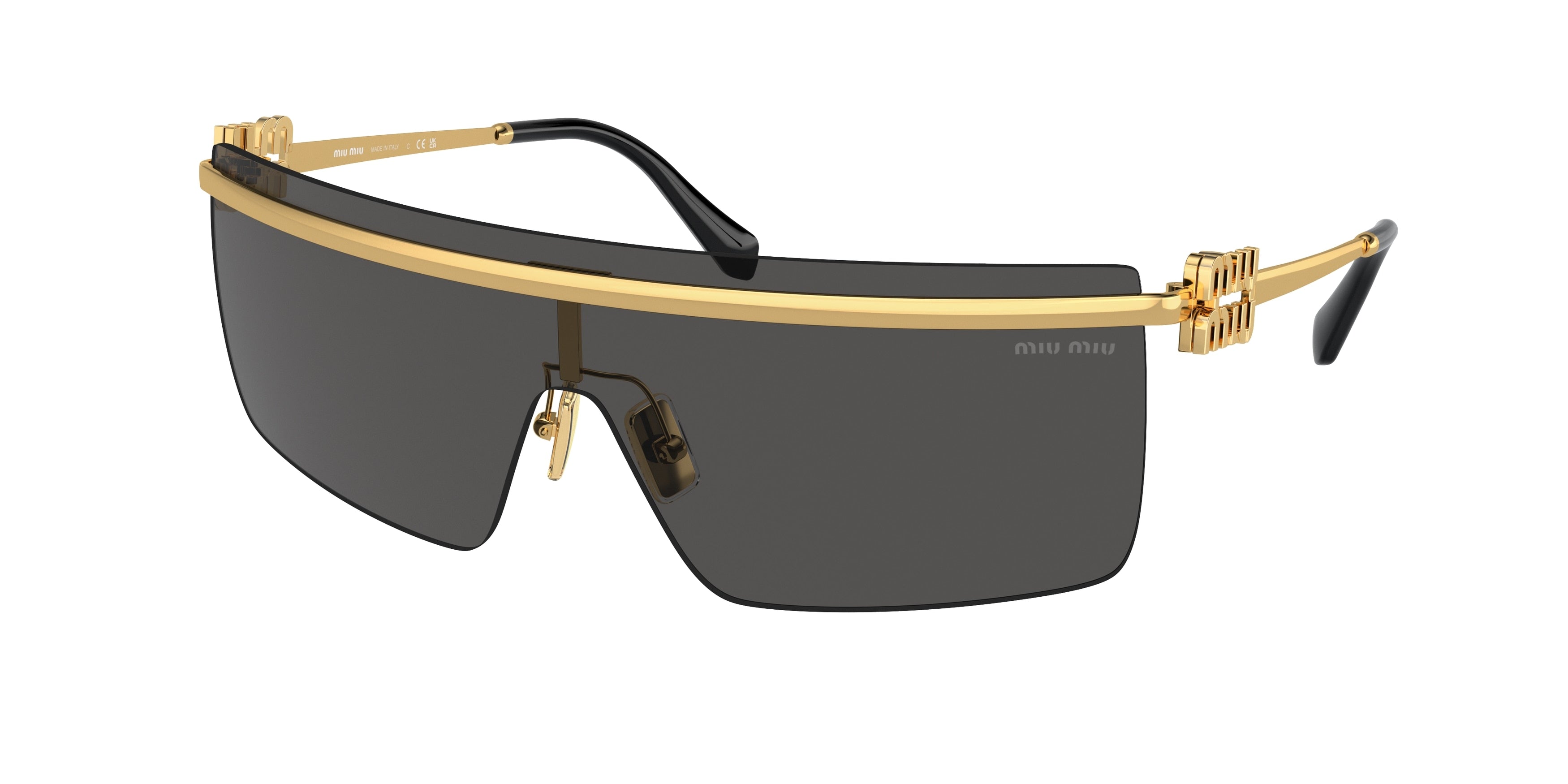 Miu Miu MU50ZS Irregular Sunglasses 5AK5S0-Gold 0-130-142 - Color Map Gold