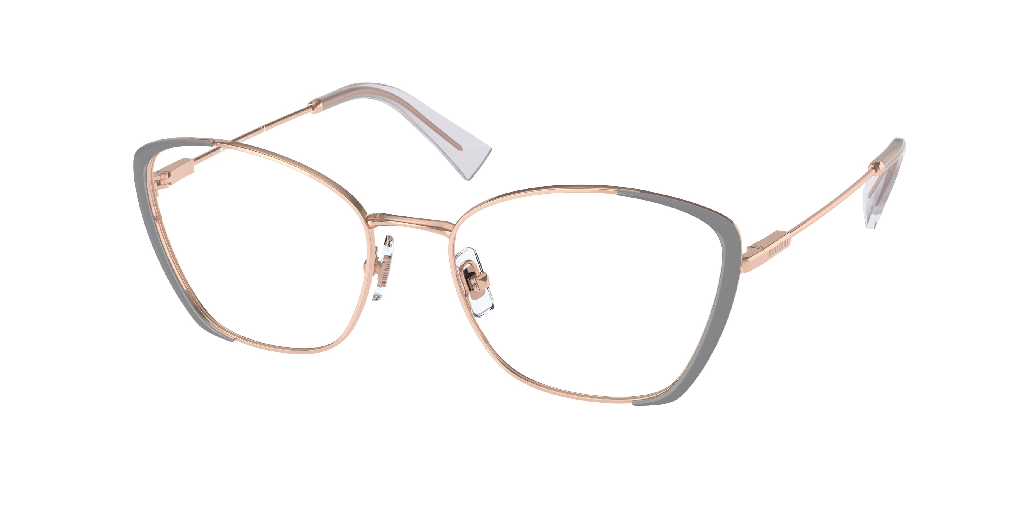 Miu Miu MU51UV Phantos Eyeglasses 01Z1O1-Light Blue 54-140-18 - Color Map Blue