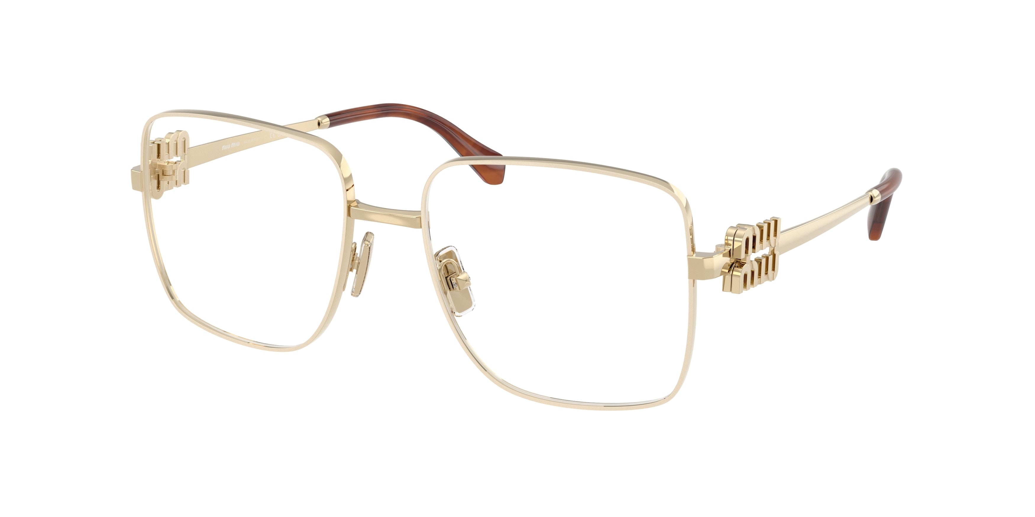 Miu Miu MU51XV Square Eyeglasses  14M1O1-Beige 54-135-17 - Color Map Beige
