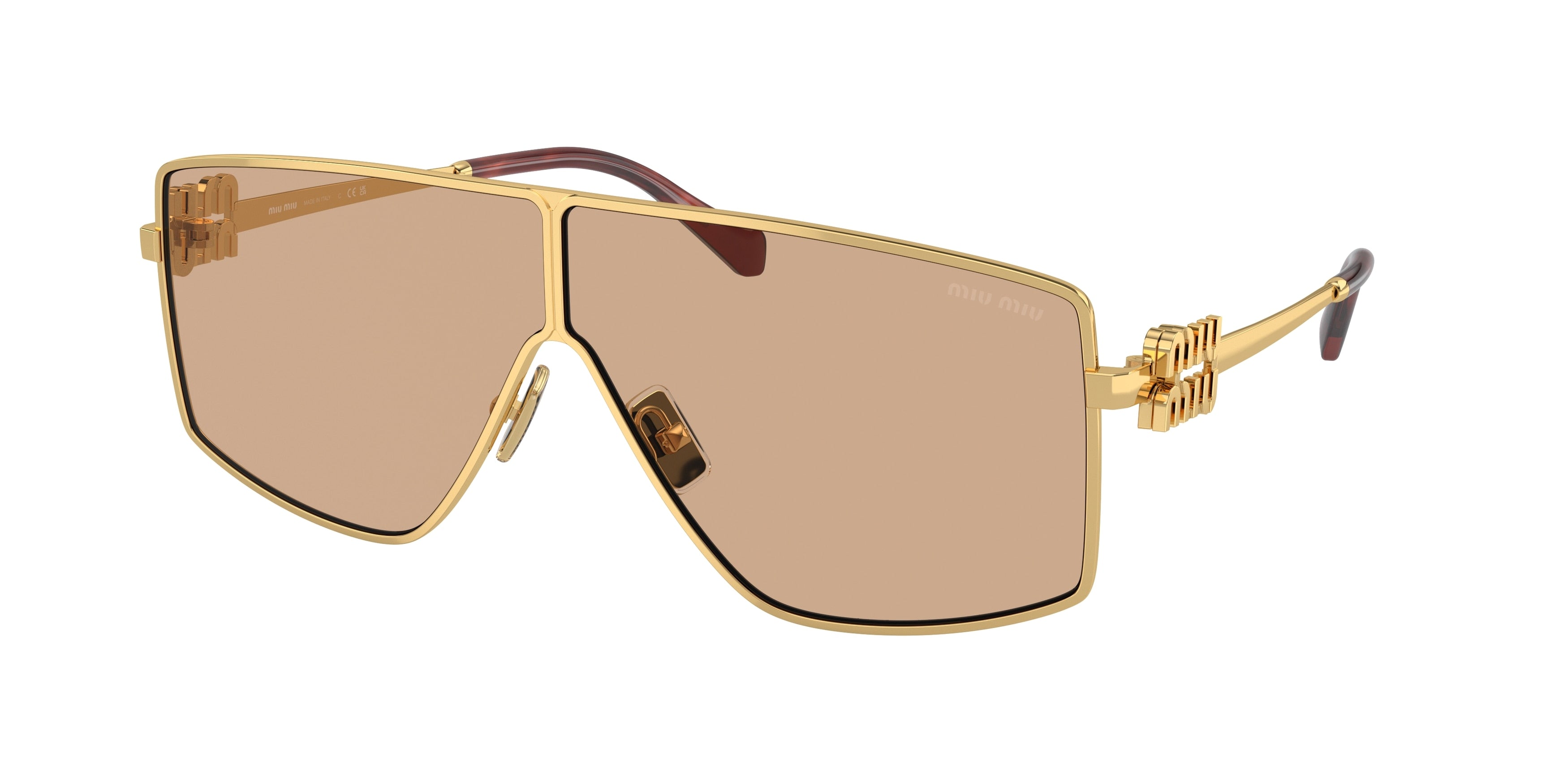 Miu Miu MU51ZS Irregular Sunglasses 5AK40D-Gold 69-140-2 - Color Map Gold
