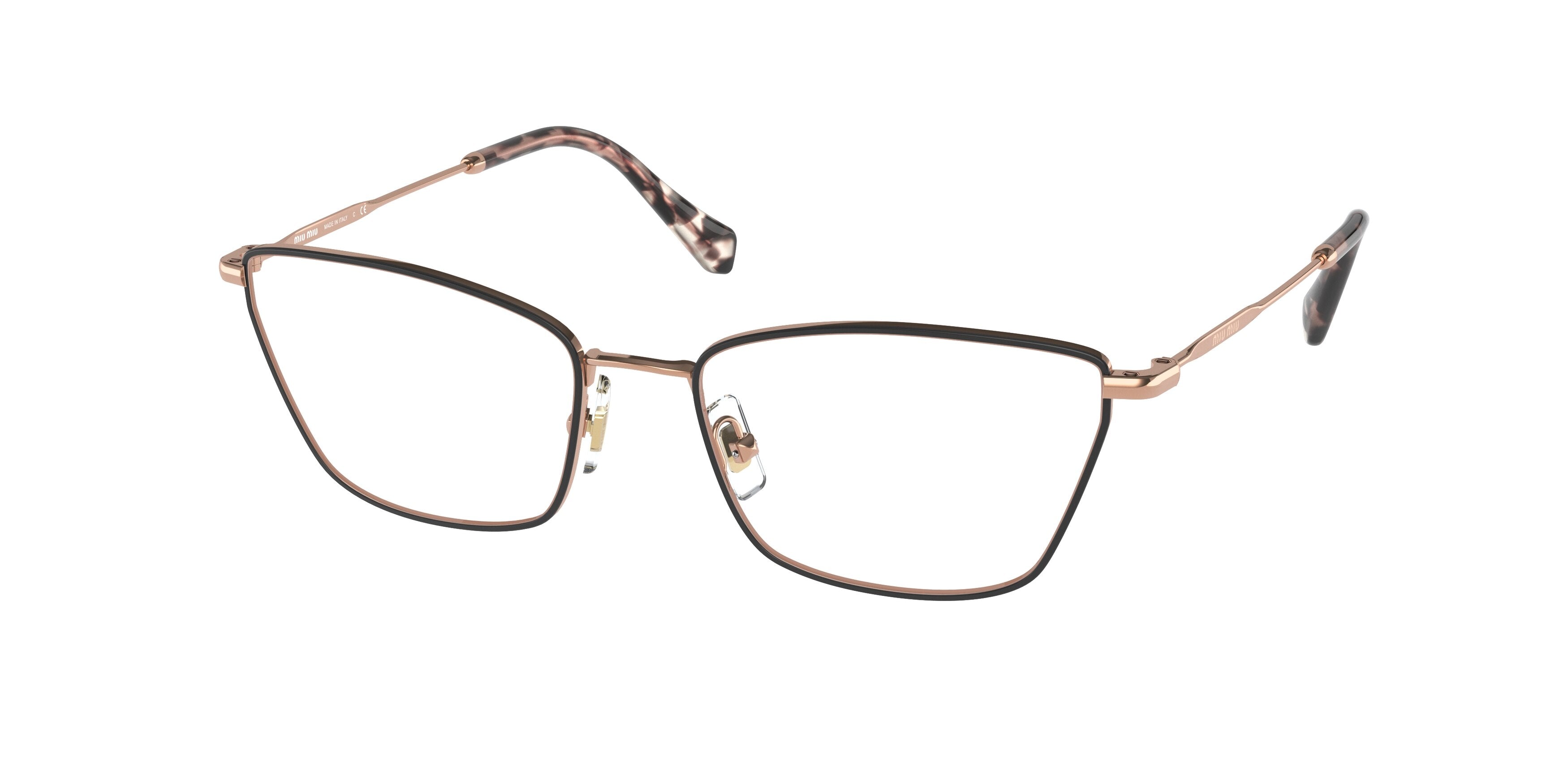 Miu Miu CORE COLLECTION MU52SV Butterfly Eyeglasses 3311O1-Brown 54-140-17 - Color Map Brown