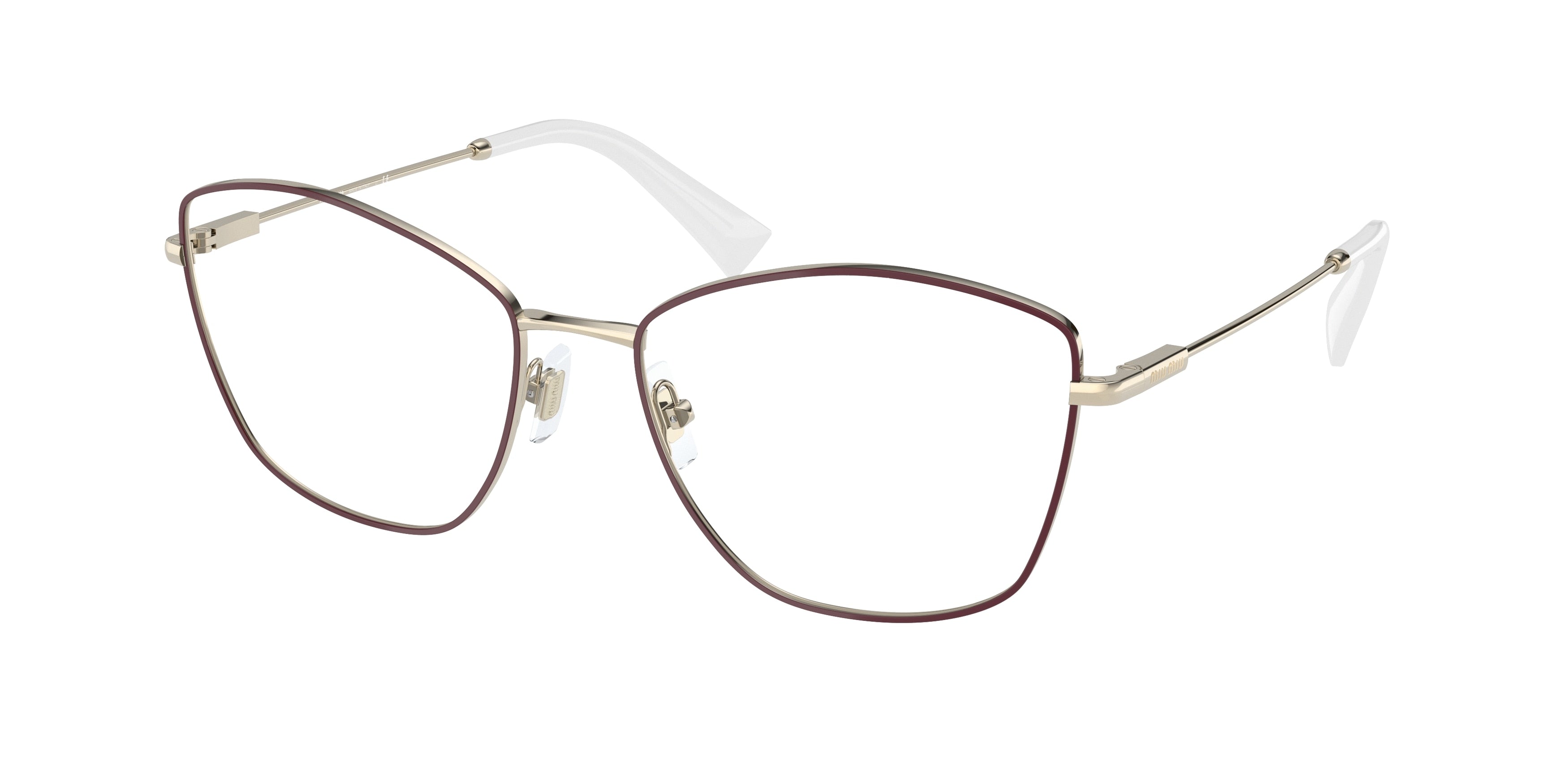 Miu Miu MU52UV Butterfly Eyeglasses  09X1O1-Bordeaux 58-140-18 - Color Map Red