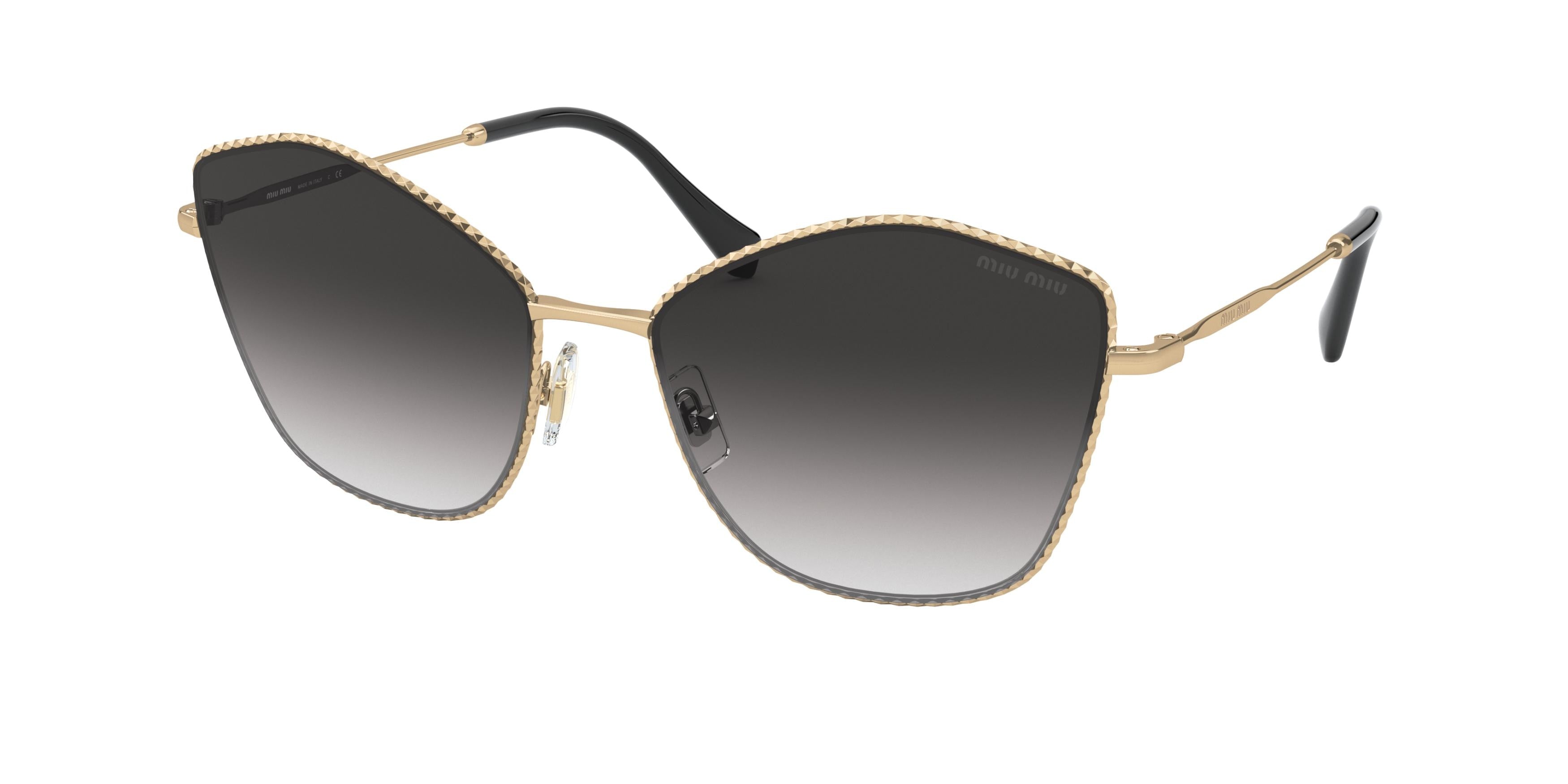 Miu Miu CORE COLLECTION MU60VS Cat Eye Sunglasses 7OE5D1-Antique Gold 60-140-18 - Color Map Gold
