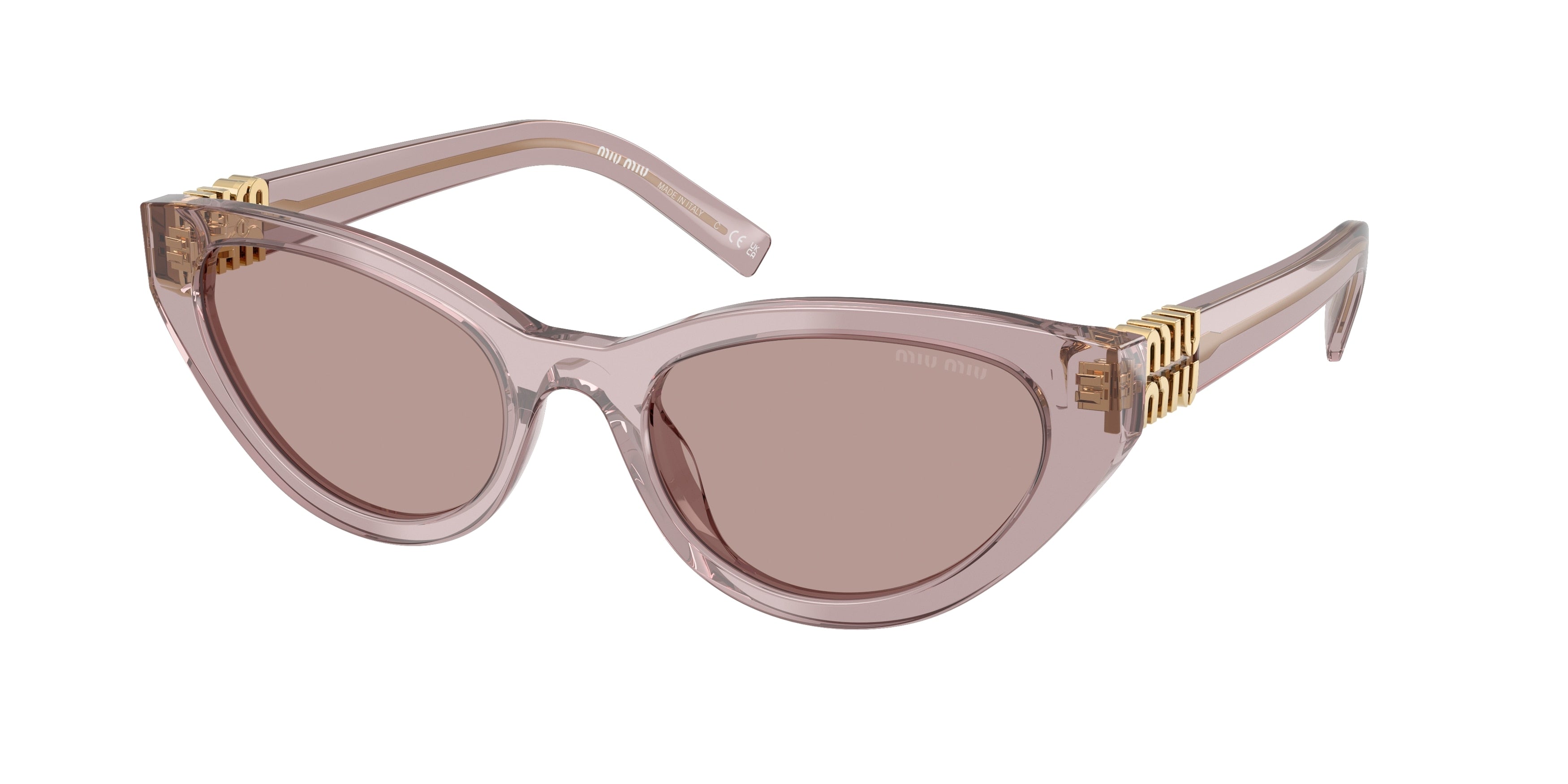 Miu Miu MUA04S Butterfly Sunglasses 12W20I-Mauve Transparent 54-140-20 - Color Map Violet