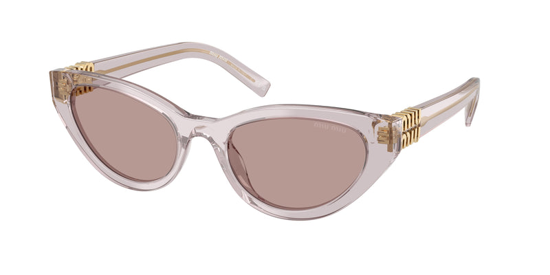 Miu Miu MUA04S Butterfly Sunglasses 12W20I-Mauve Transparent 54-140-20 - Color Map Violet
