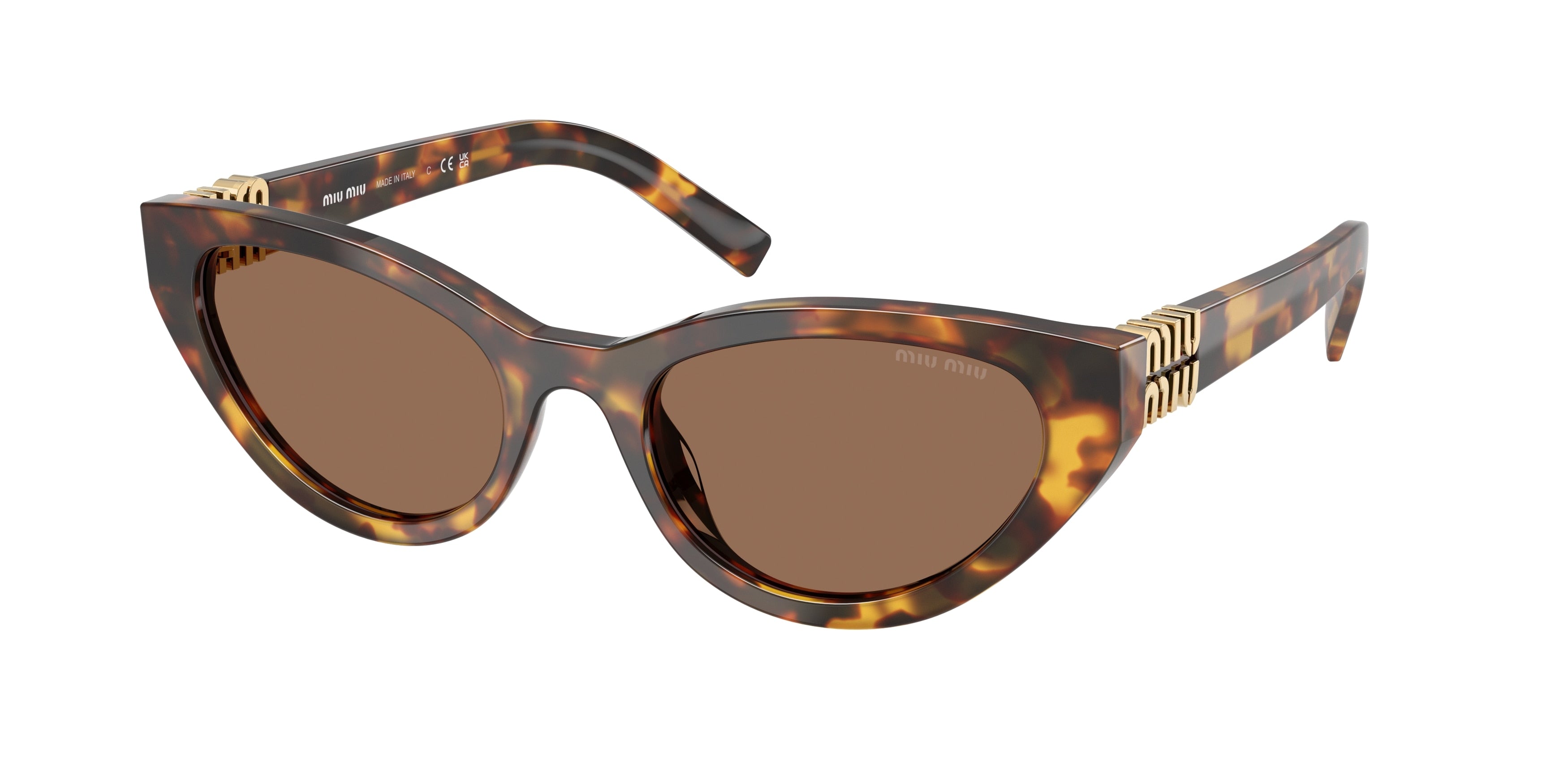 Miu Miu MUA04S Butterfly Sunglasses 14L60M-Havana Honey 54-140-20 - Color Map Tortoise