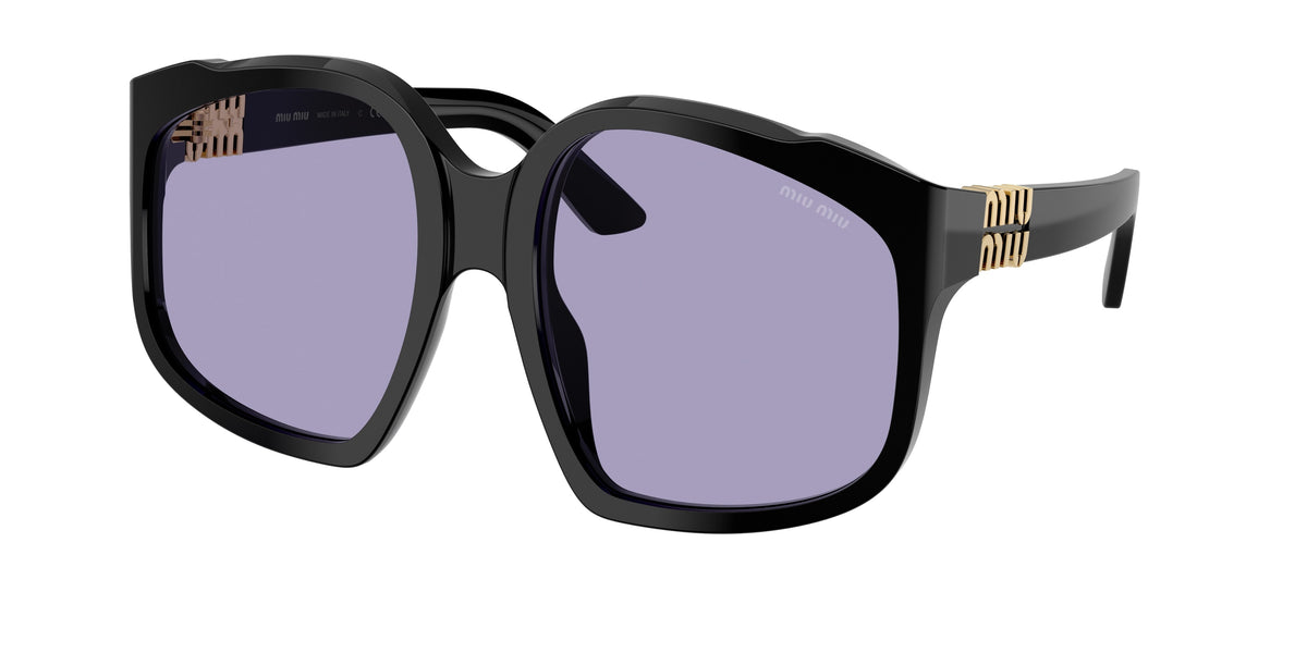 Miu Miu MUA07S Irregular Sunglasses 16K01O-Black 59-140-19 - Color Map Black
