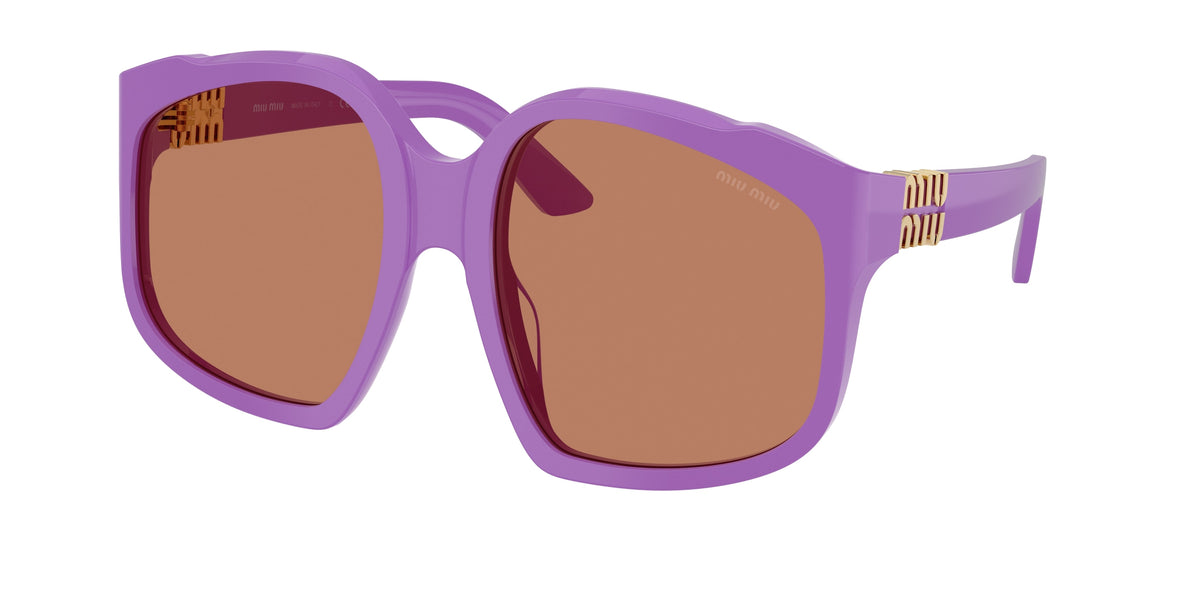 Miu Miu MUA07S Irregular Sunglasses 25D90Q-Violet 59-140-19 - Color Map Violet