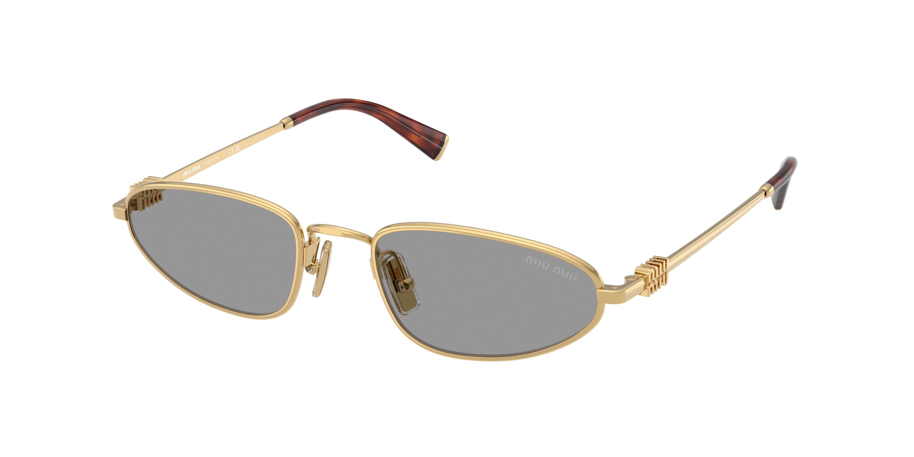 Miu Miu MUA52S Irregular Sunglasses  5AK40O-Gold 52-140-19 - Color Map Gold