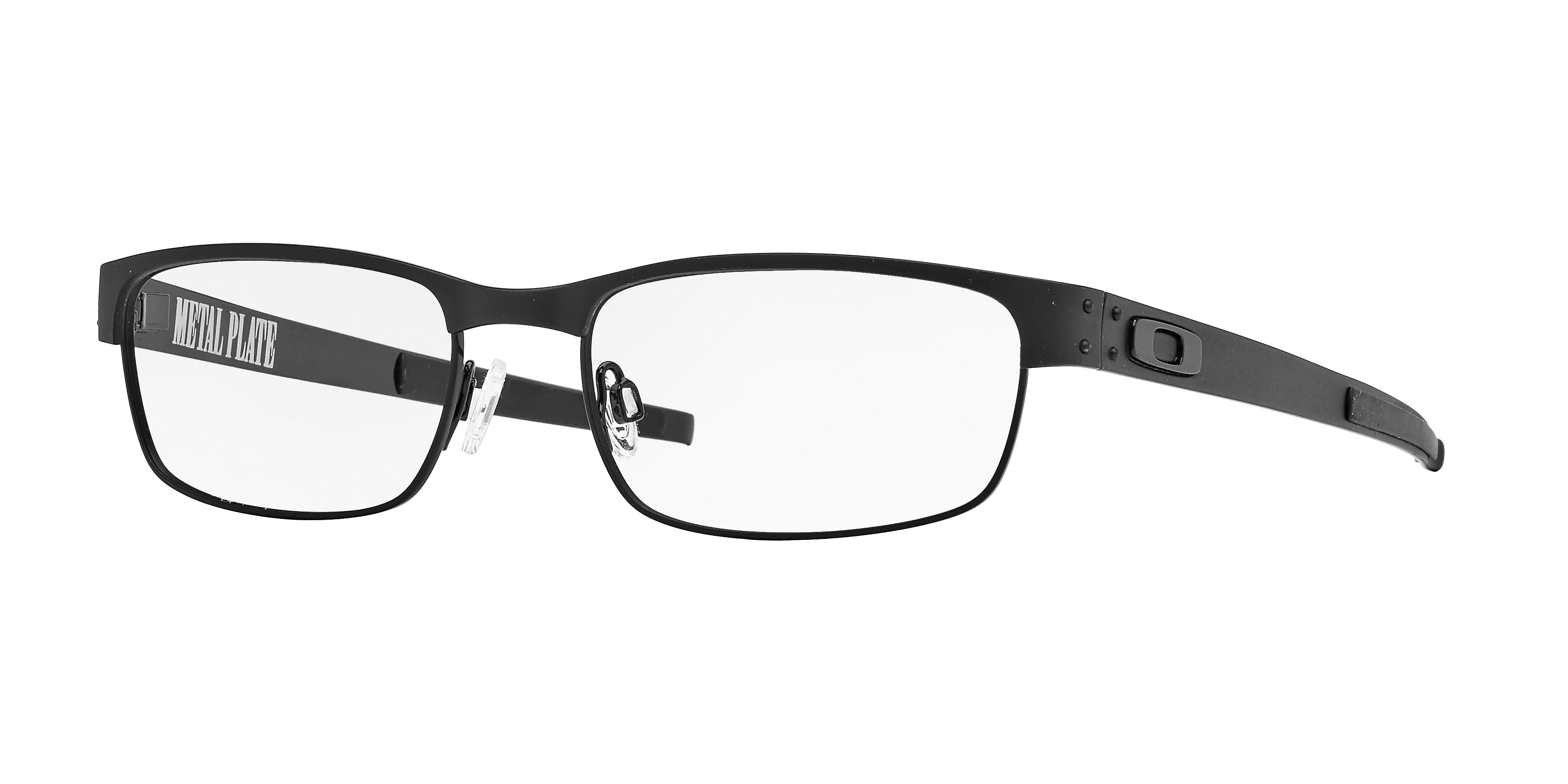Oakley Optical METAL PLATE OX5038 Rectangle Eyeglasses  503805-Matte Black 55-140-18 - Color Map Black