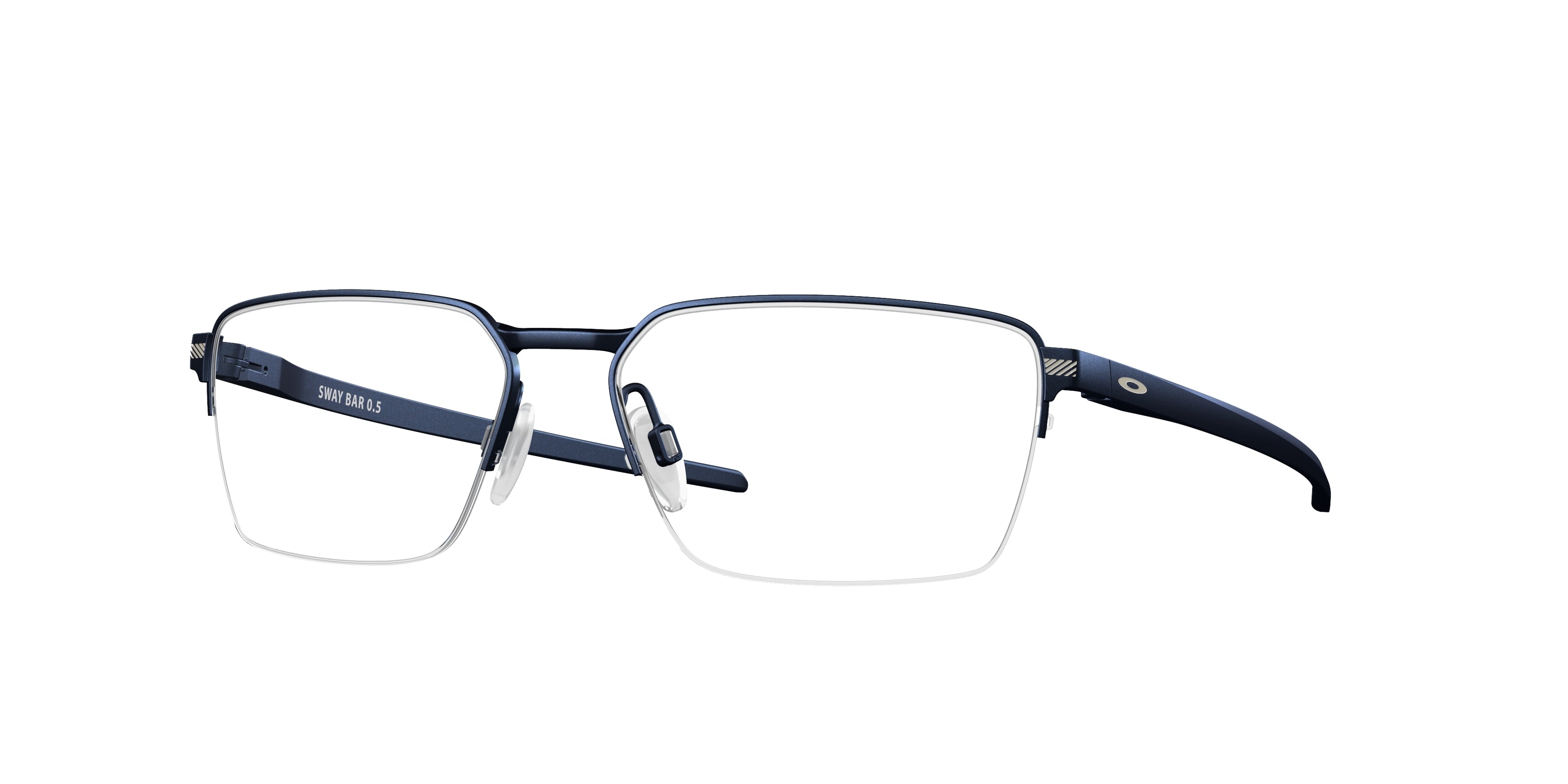 Oakley Optical SWAY BAR 0.5 OX5080 Rectangle Eyeglasses  508004-Matte Midnight 56-136-16 - Color Map Blue