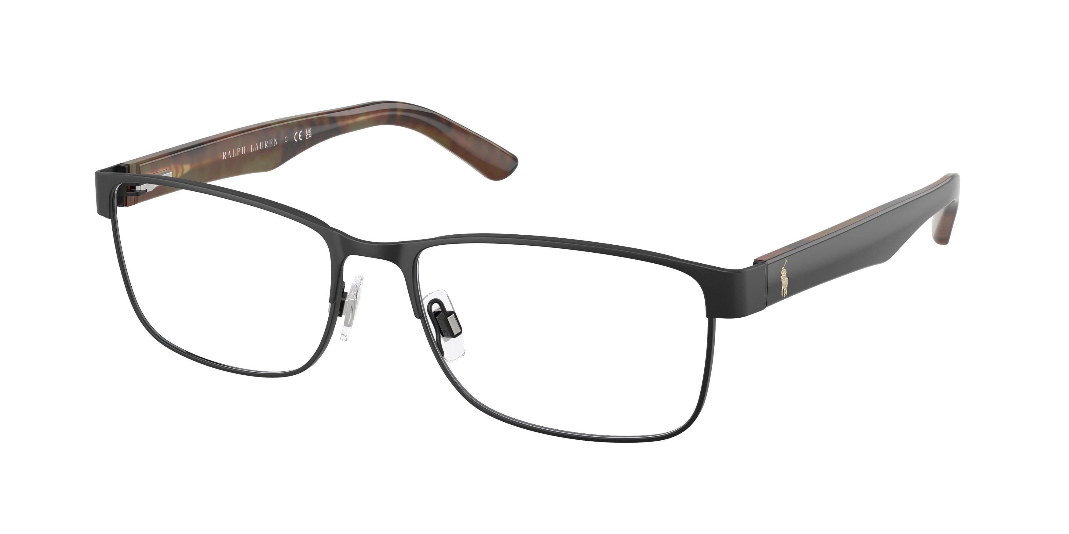 Polo PH1157 Rectangle Eyeglasses  9038-Matte Black 57-150-17 - Color Map Black