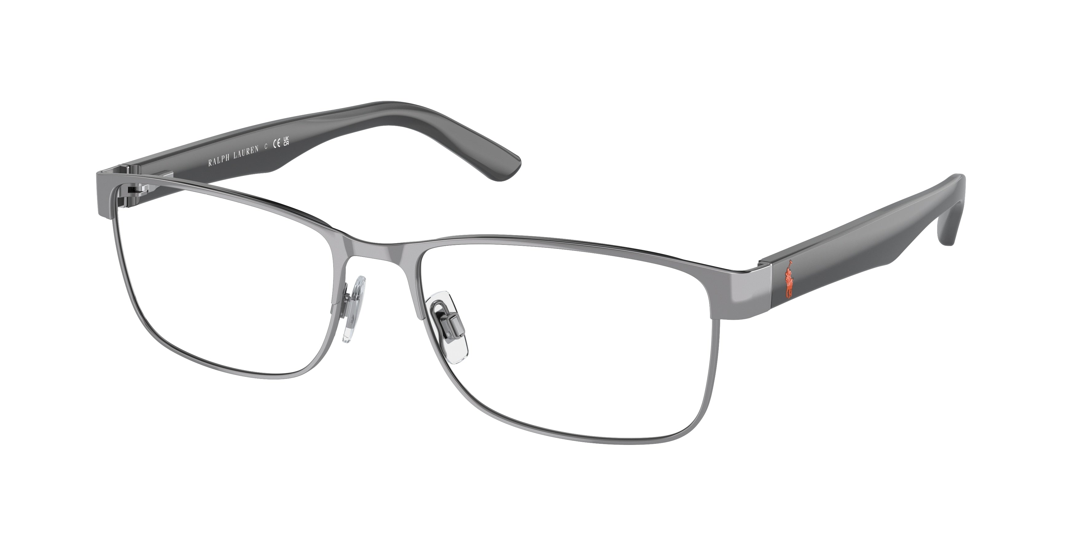 Polo PH1157 Rectangle Eyeglasses 9216-Shiny Gunmetal 57-150-17 - Color Map Grey