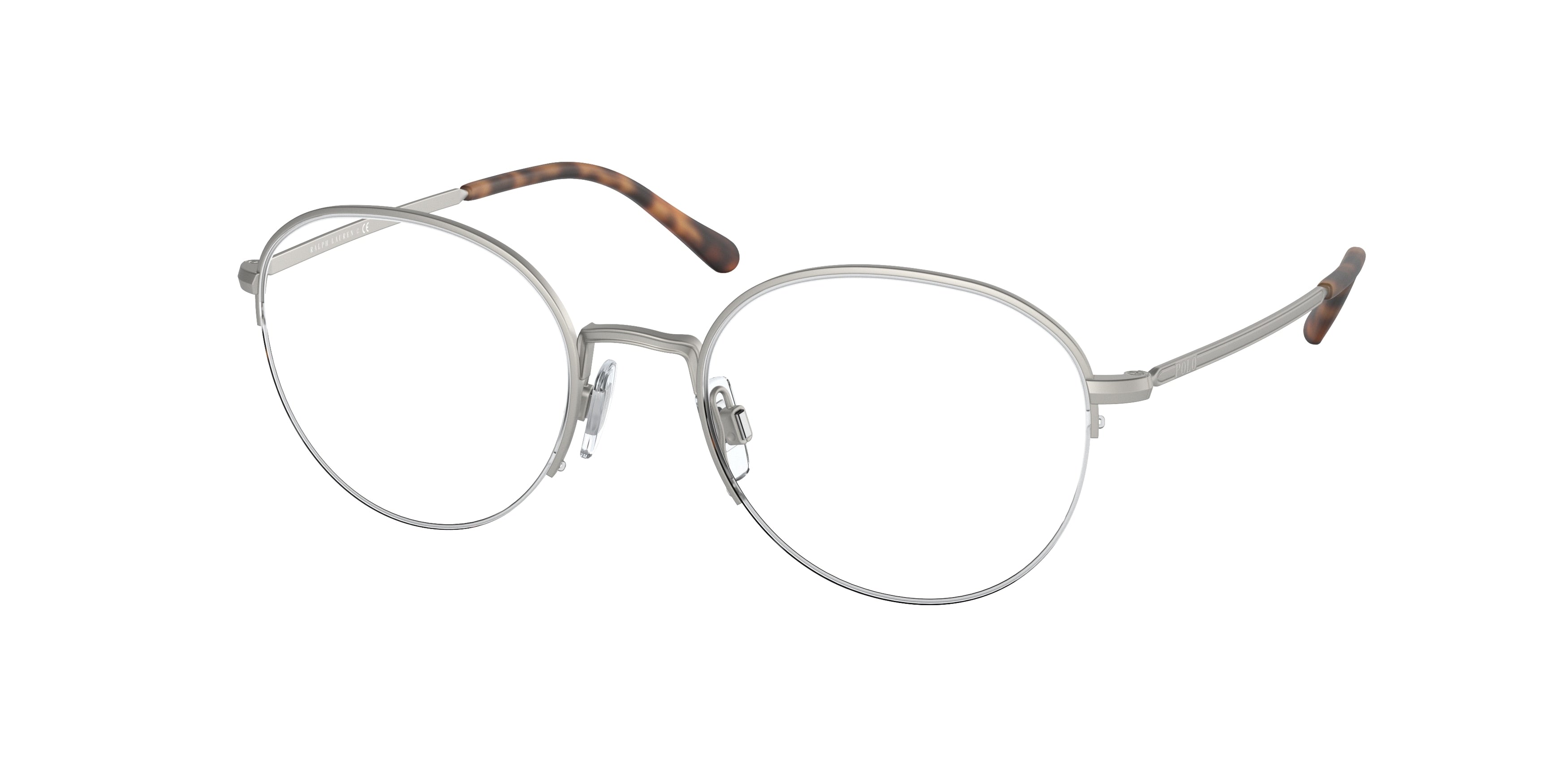 Polo PH1204 Oval Eyeglasses  9010-Matte Silver 49-140-19 - Color Map Silver