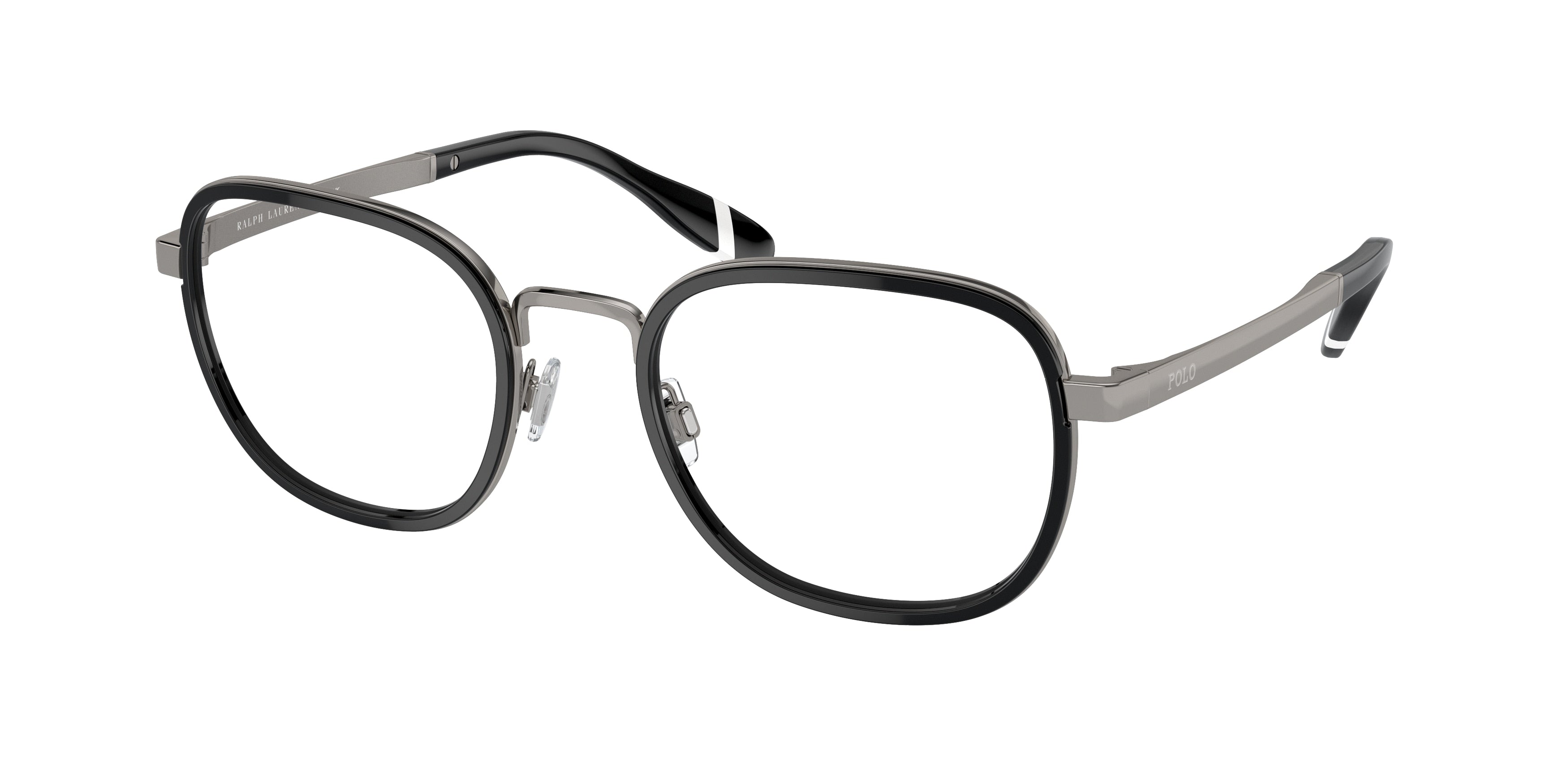 Polo PH1231 Square Eyeglasses  9216-Black/Gunmetal 54-145-22 - Color Map Black