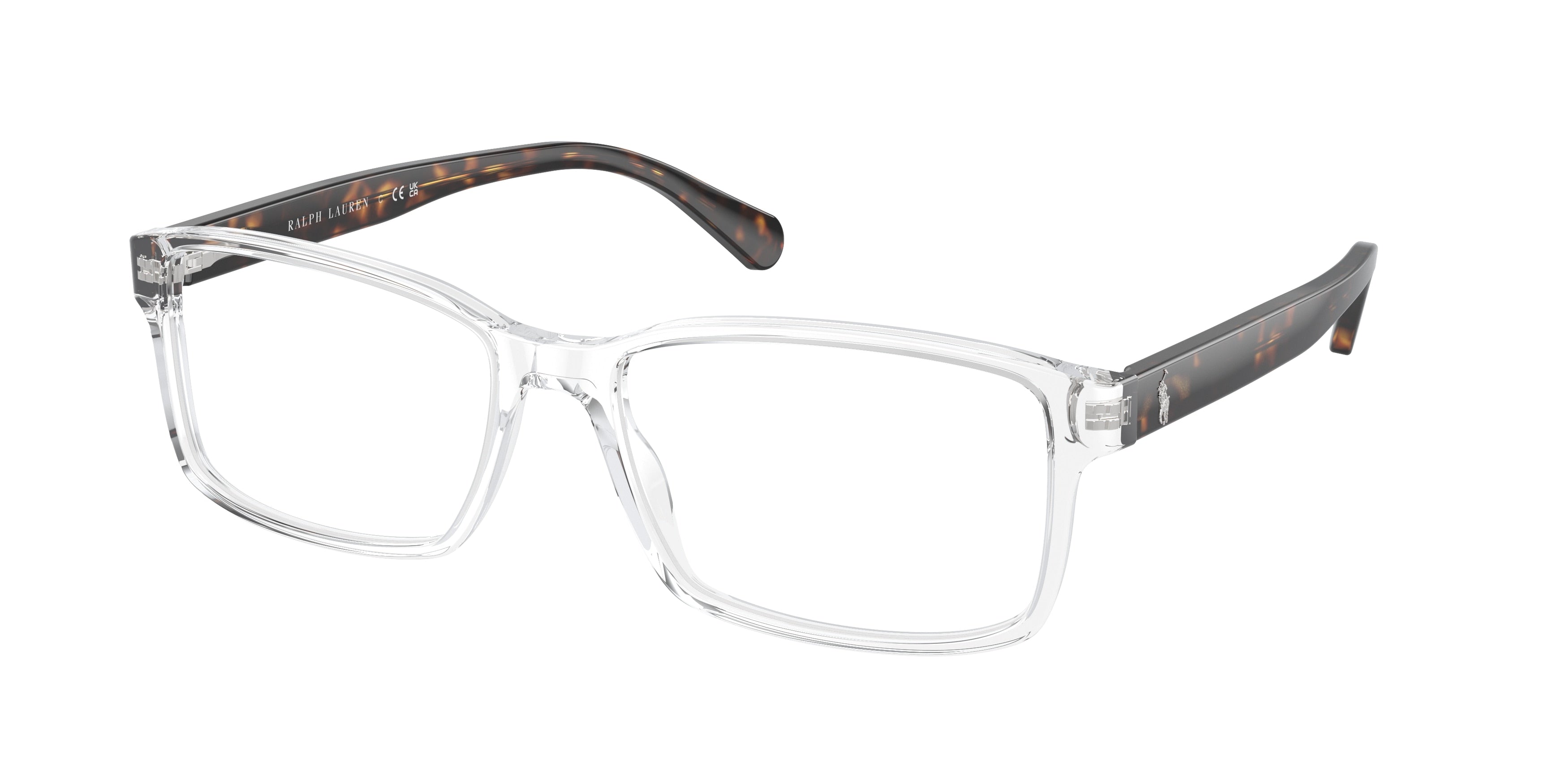Polo PH2123 Rectangle Eyeglasses  5331-Shiny Crystal 58-150-17 - Color Map Transparent