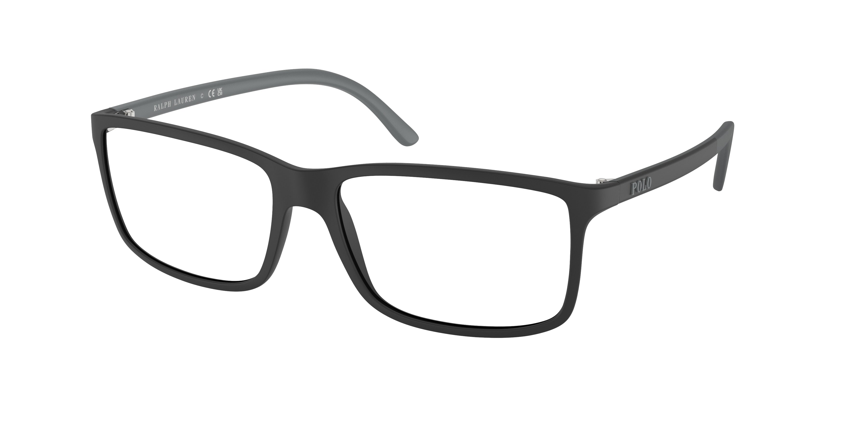 Polo PH2126 Rectangle Eyeglasses  5534-Matte Black 58-145-16 - Color Map Black
