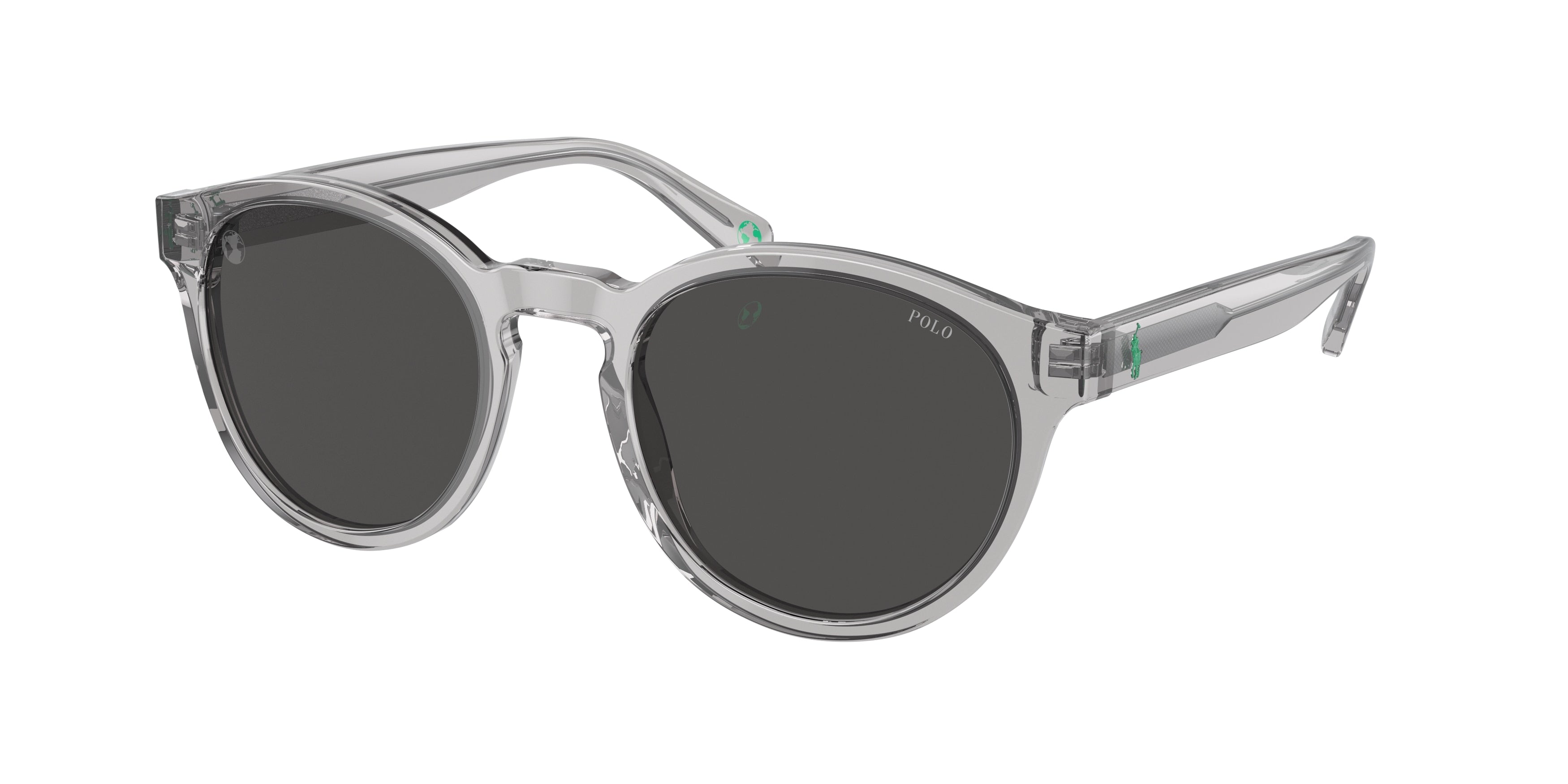 Polo PH4192F Round Sunglasses 541387-Shiny Transparent Grey 51-145-21 - Color Map Grey