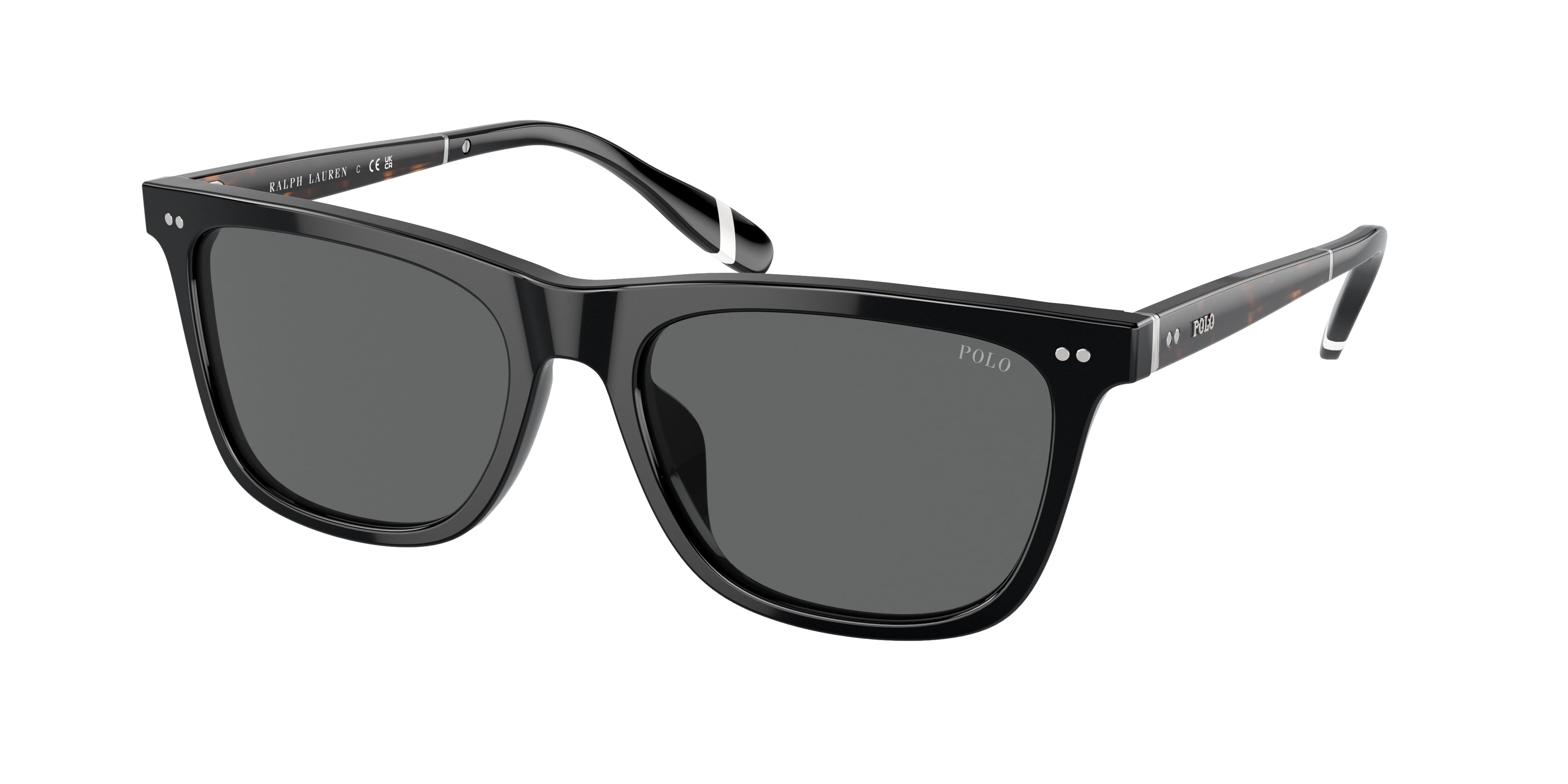 Polo PH4205U Square Sunglasses 500187-Shiny Black 56-145-18 - Color Map Black