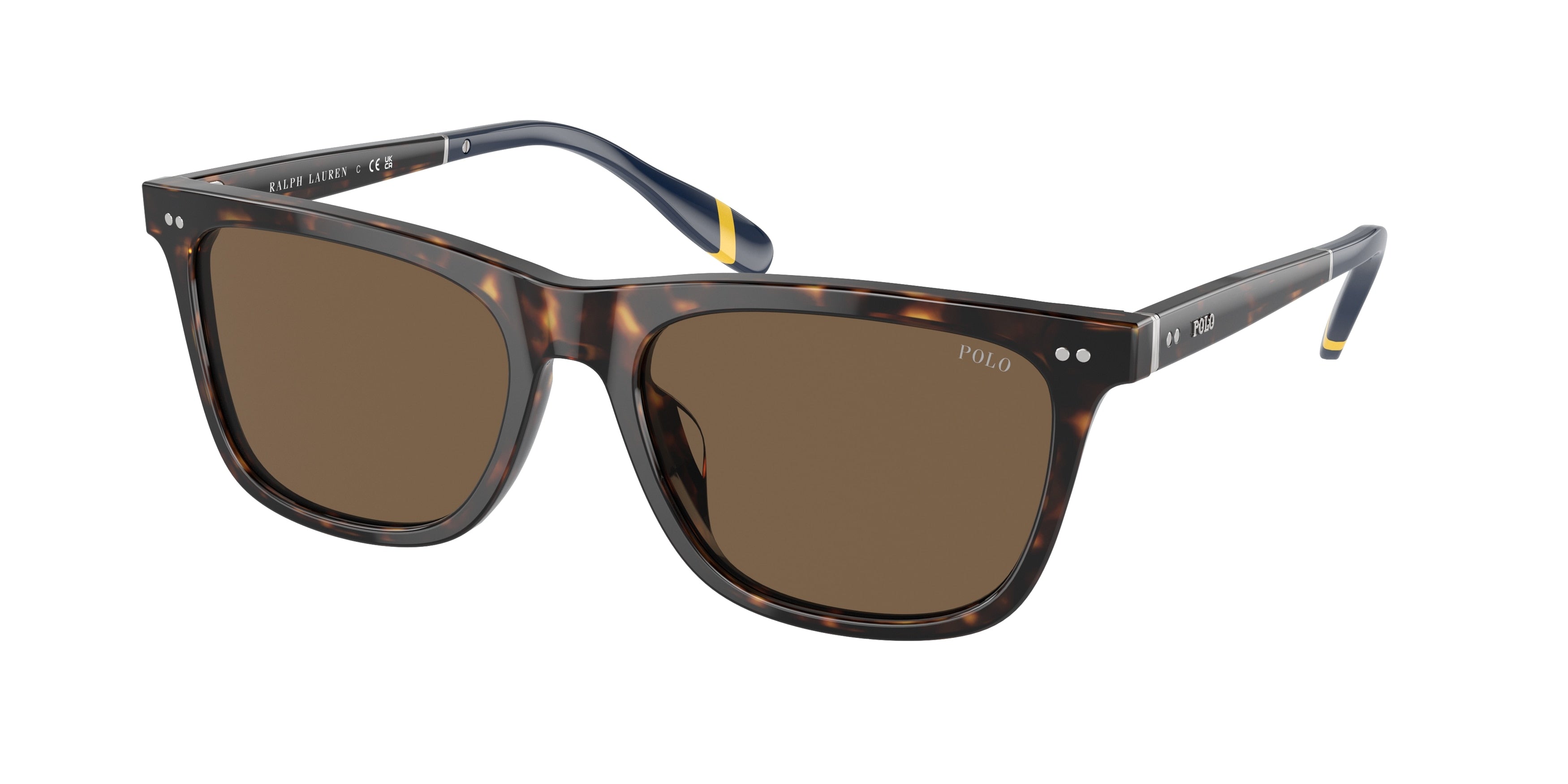 Polo PH4205U Square Sunglasses 500373-Shiny Dark Havana 56-145-18 - Color Map Tortoise