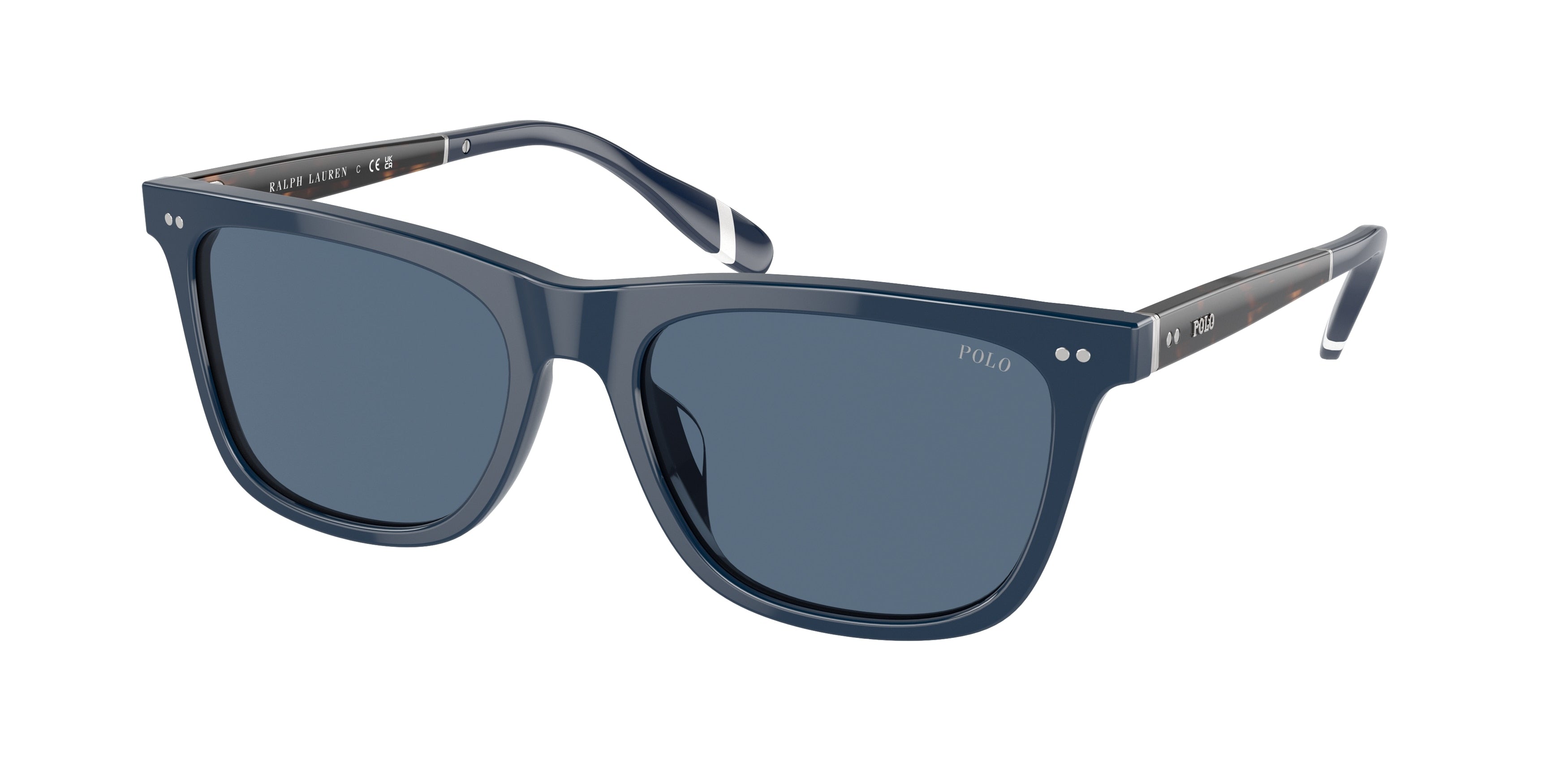 Polo PH4205U Square Sunglasses 546580-Shiny Navy Blue 56-145-18 - Color Map Blue