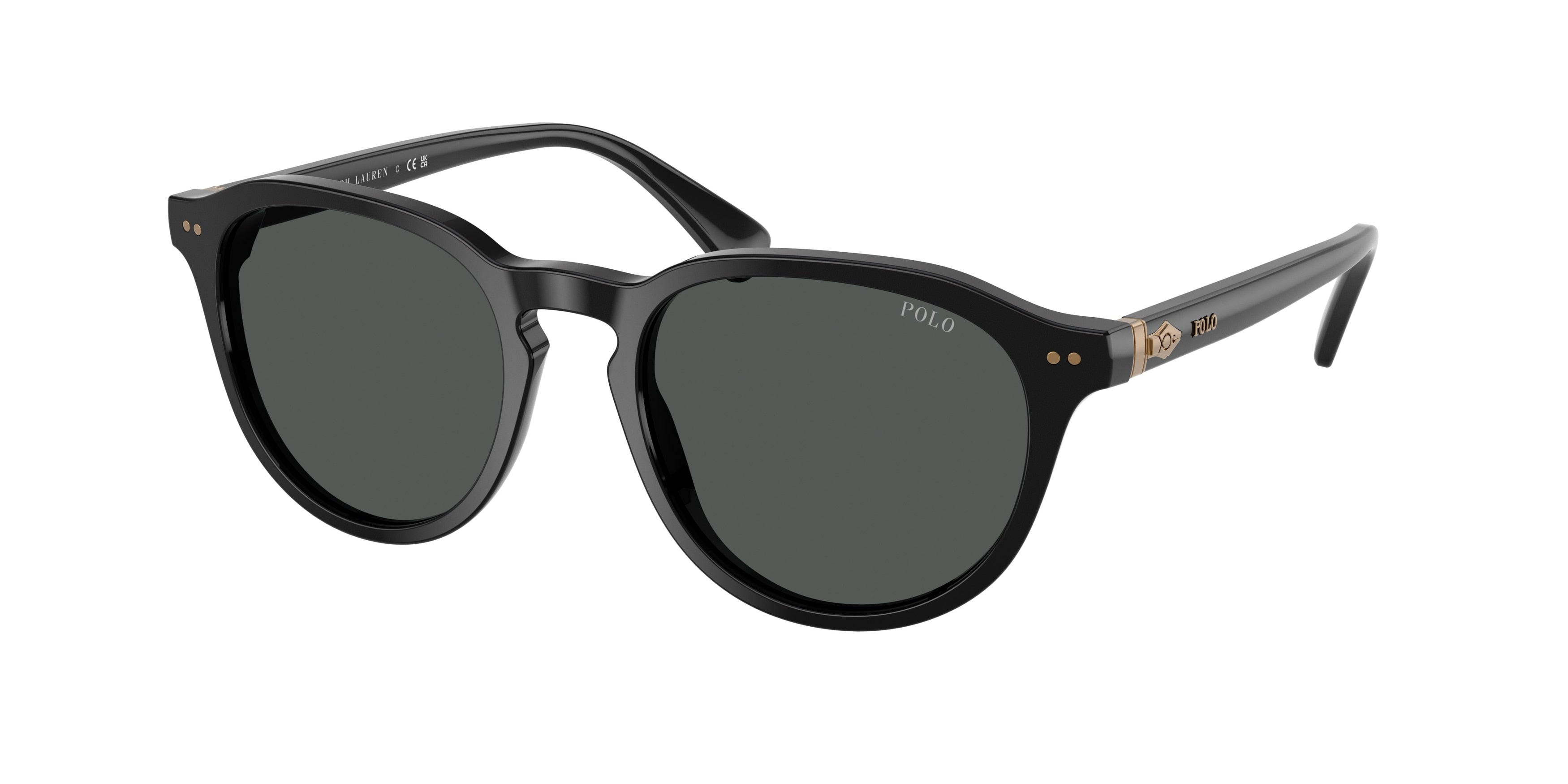 Polo PH4221 Phantos Sunglasses  500187-Shiny Black 52-145-19 - Color Map Black