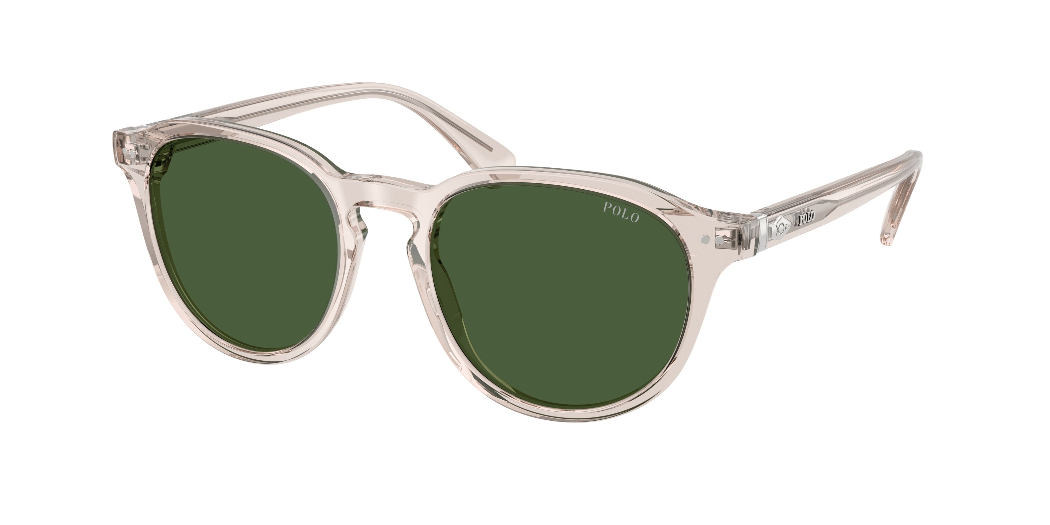 Polo PH4221 Phantos Sunglasses 611771-Shiny Transparent Light Taupe 52-145-19 - Color Map Brown