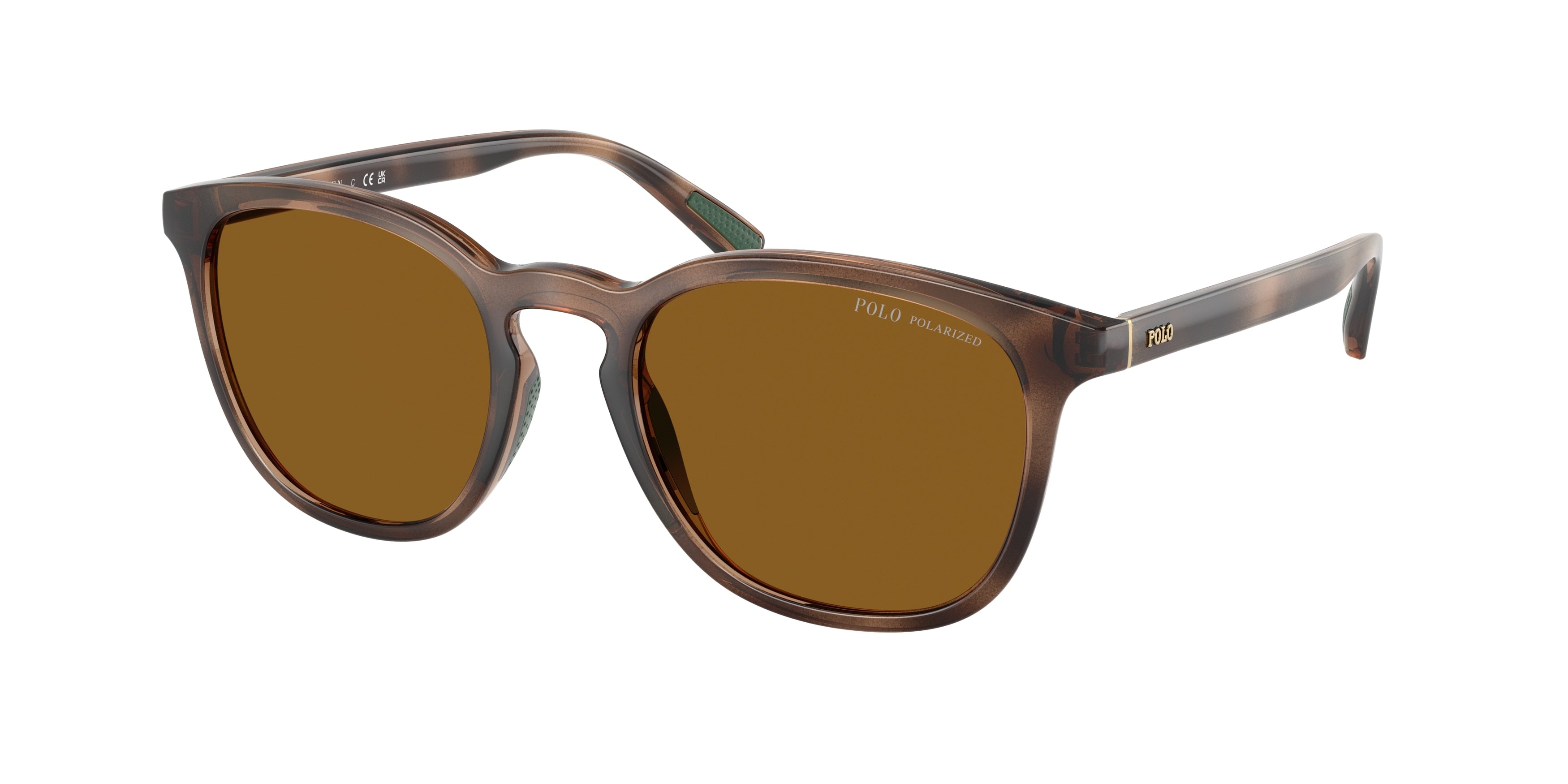 Polo PH4222U Round Sunglasses 500383-Shiny Dark Havana 52-145-20 - Color Map Tortoise