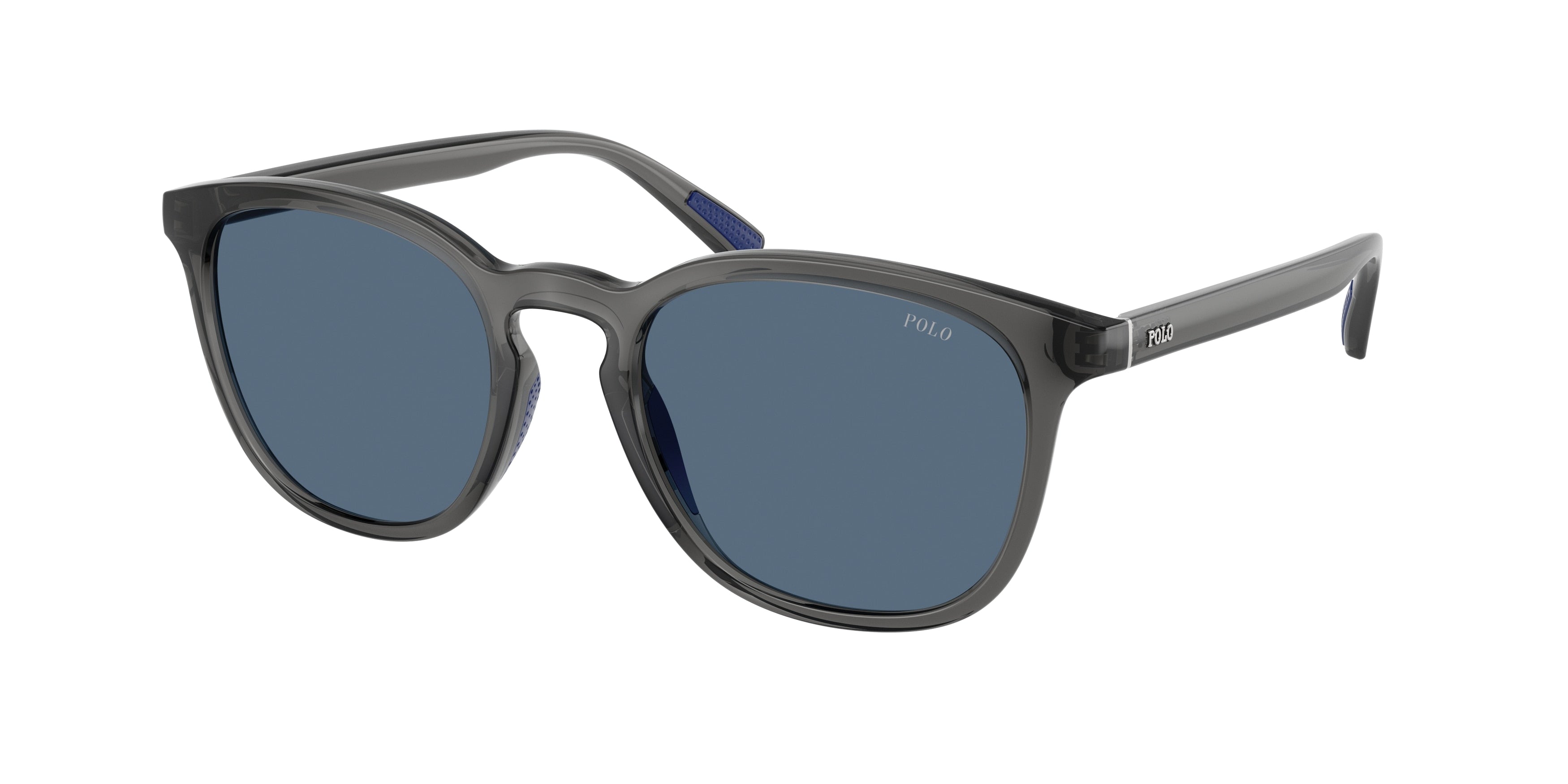 Polo PH4222U Round Sunglasses 579980-Shiny Transparent Grey 52-145-20 - Color Map Grey