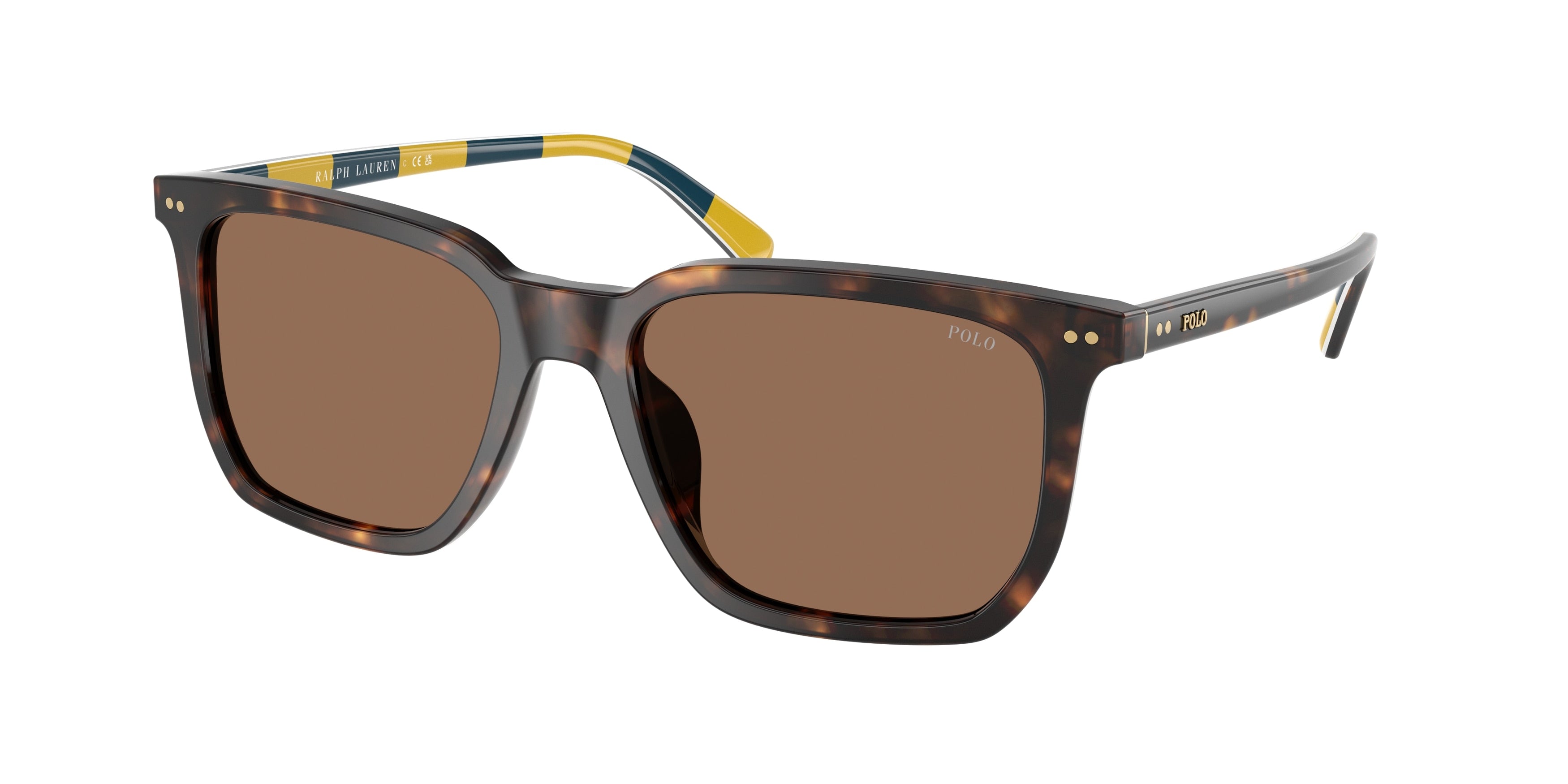 Polo PH4224U Rectangle Sunglasses 500373-Shiny Dark Havana 55-145-18 - Color Map Tortoise