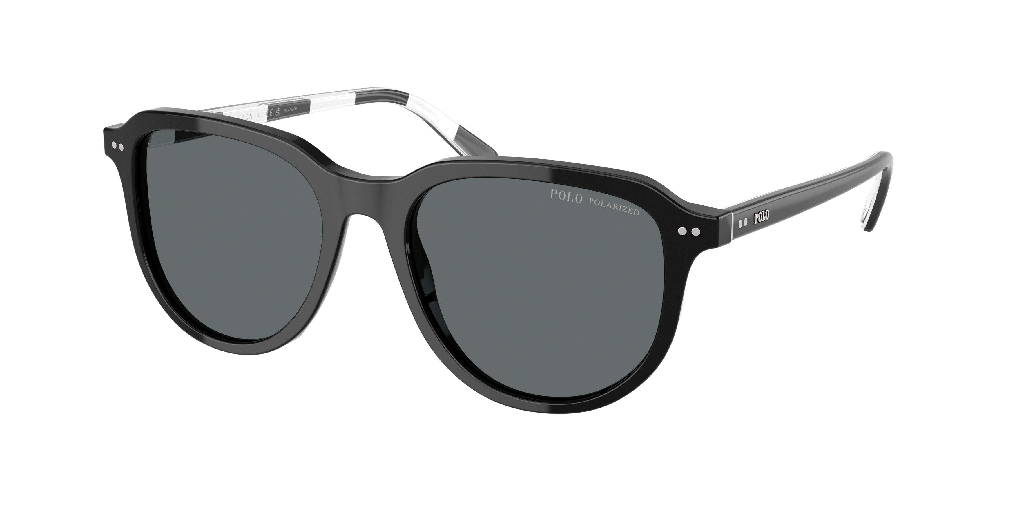 Polo PH4225 Pilot Sunglasses  500181-Shiny Black 53-145-18 - Color Map Black