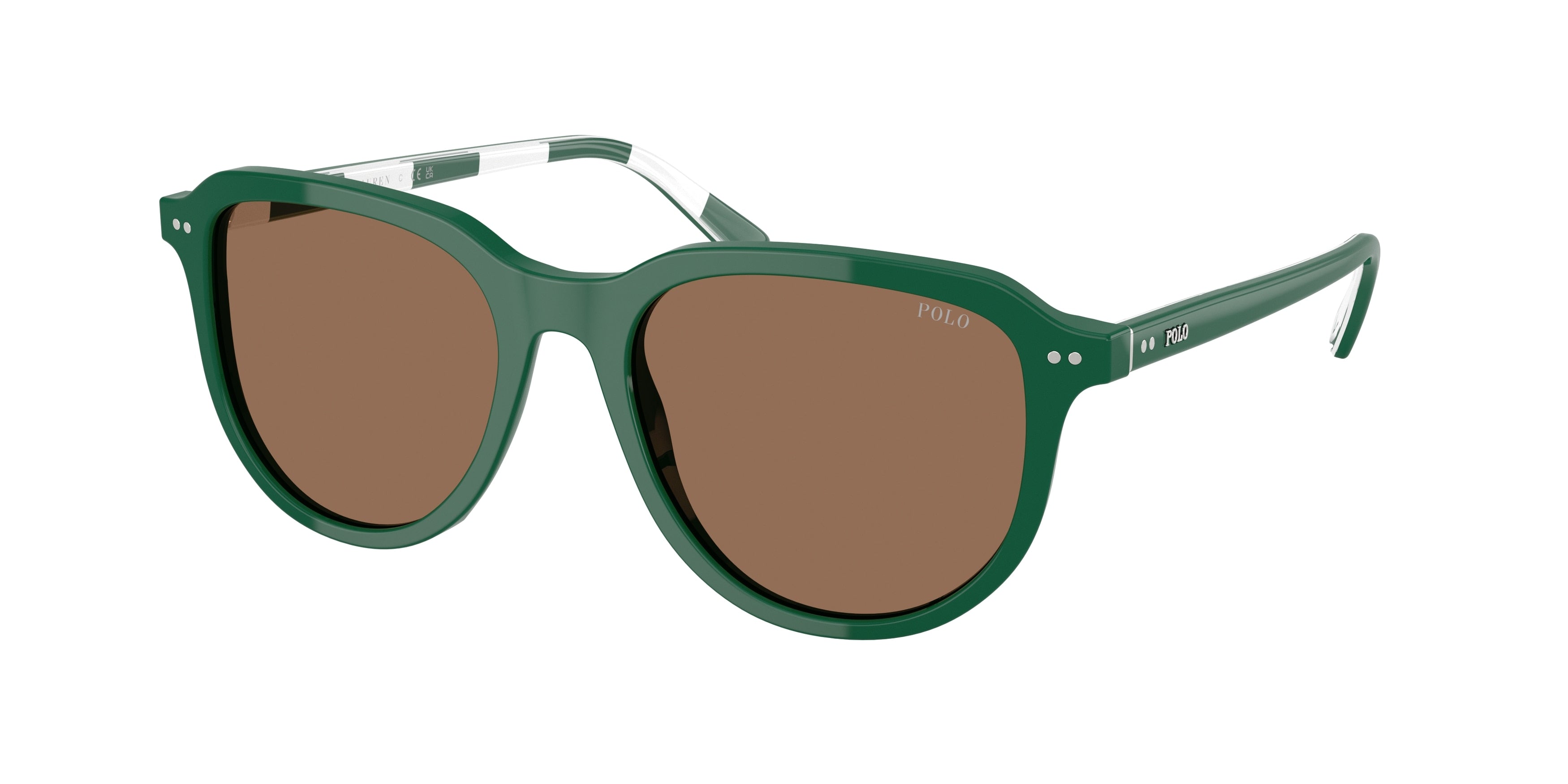 Polo PH4225 Pilot Sunglasses 542173-Shiny Dark Green 53-145-18 - Color Map Green
