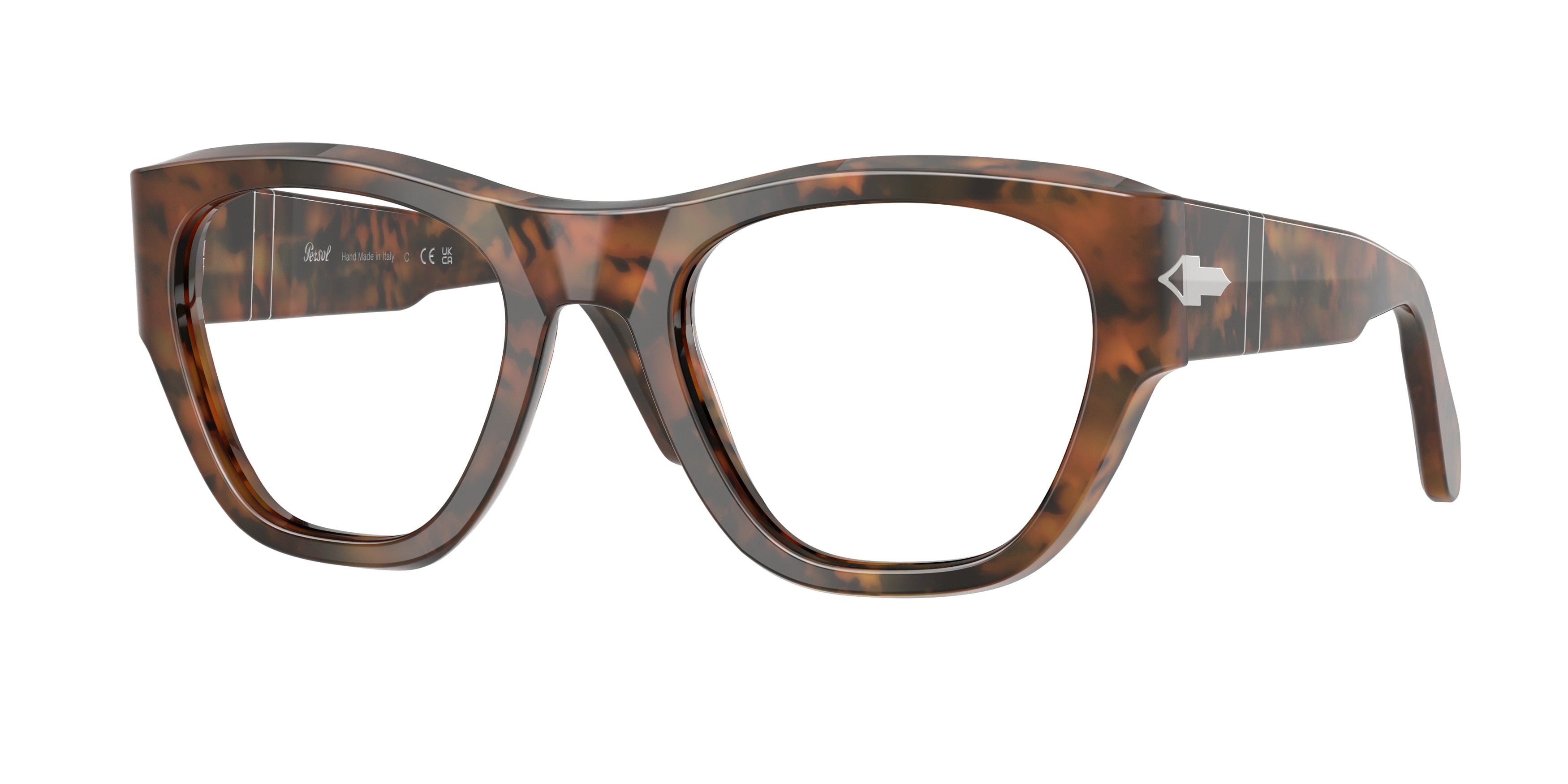 Persol PO0054V Pillow Eyeglasses 108-Caffe 53-145-22 - Color Map Tortoise