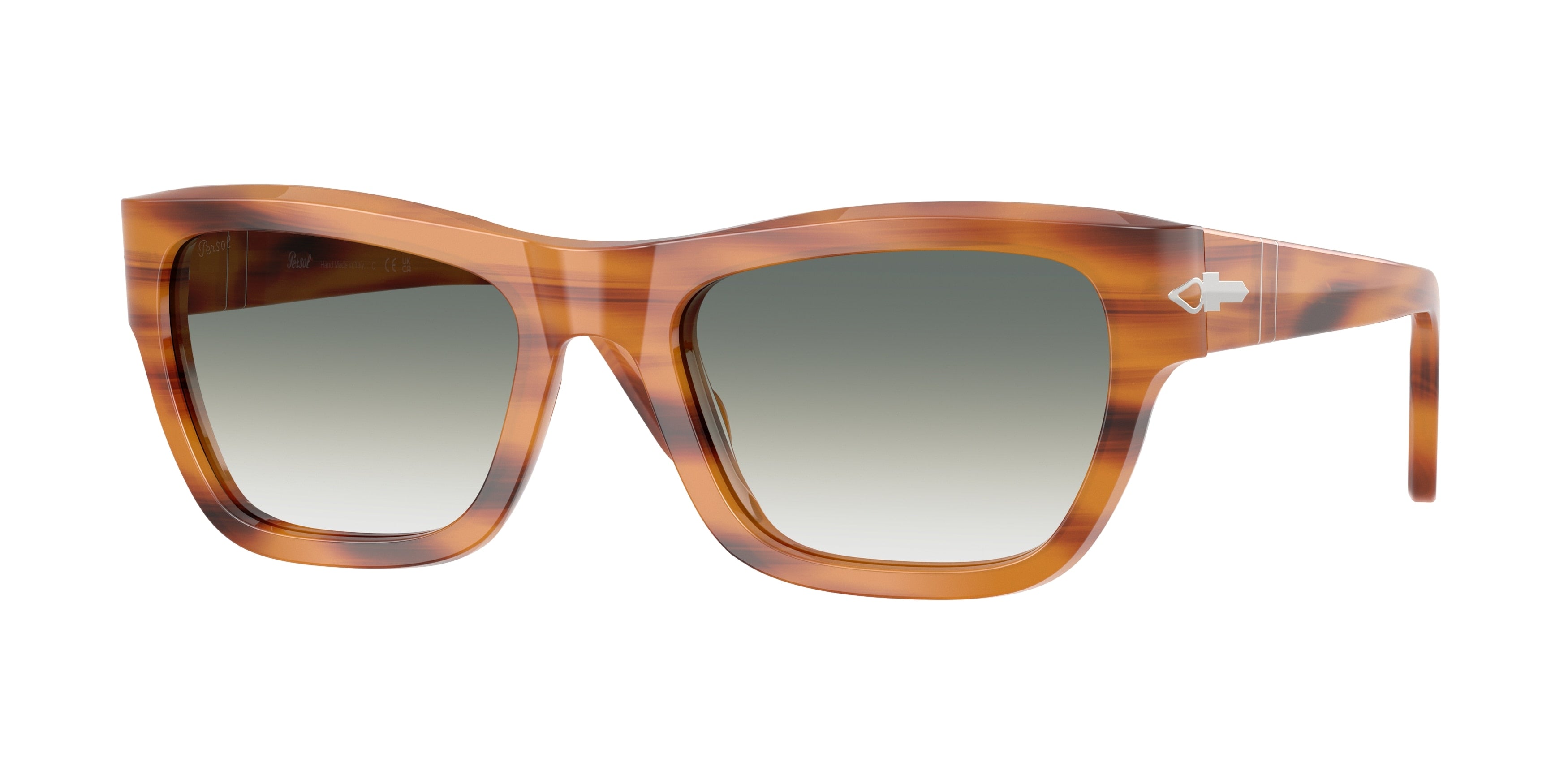 Persol PO0091S Butterfly Sunglasses 960/3A-Striped Brown 56-145-20 - Color Map Tortoise