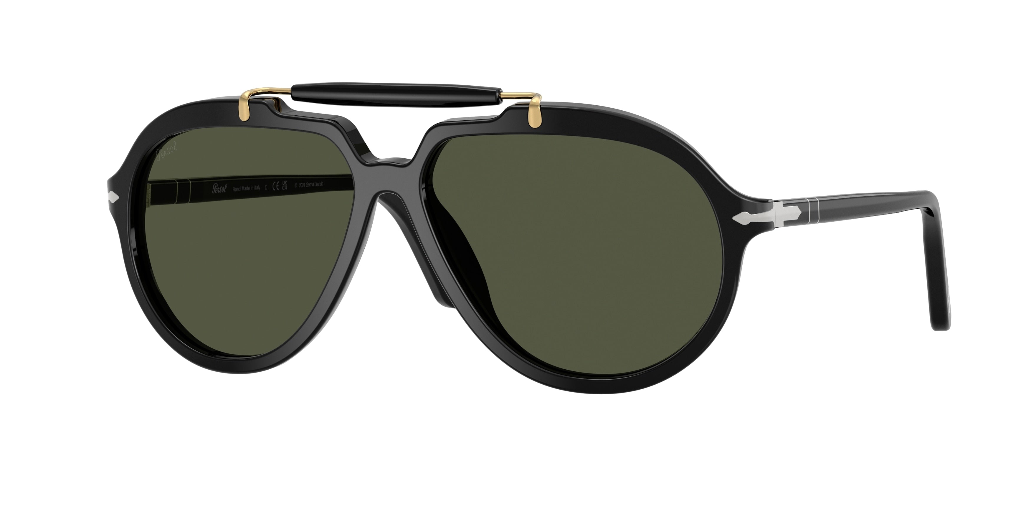 Persol PO0202S Square Sunglasses 95/31-Black 57-140-13 - Color Map Black