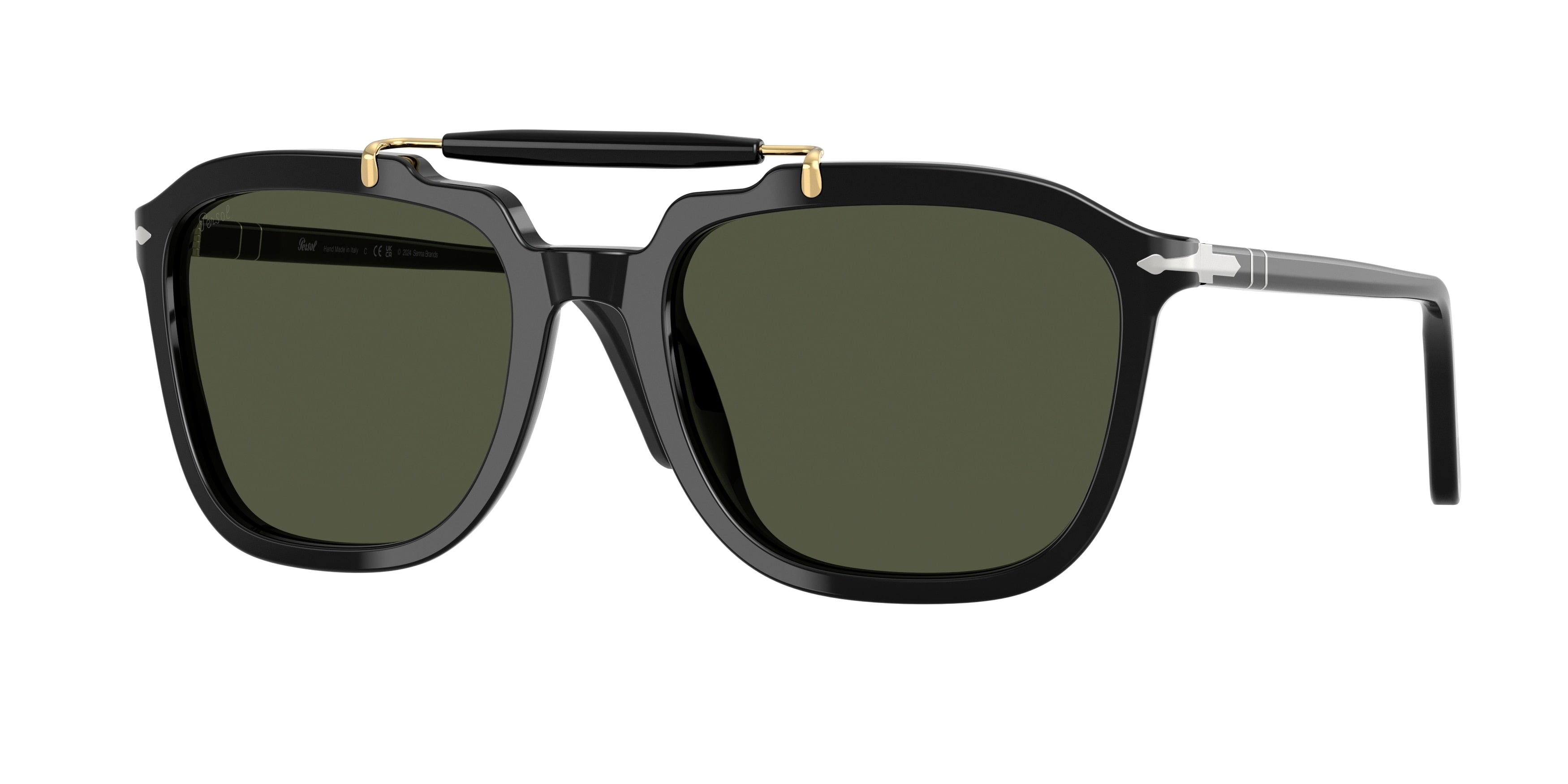 Persol PO0203S Square Sunglasses 95/31-Black 57-145-20 - Color Map Black