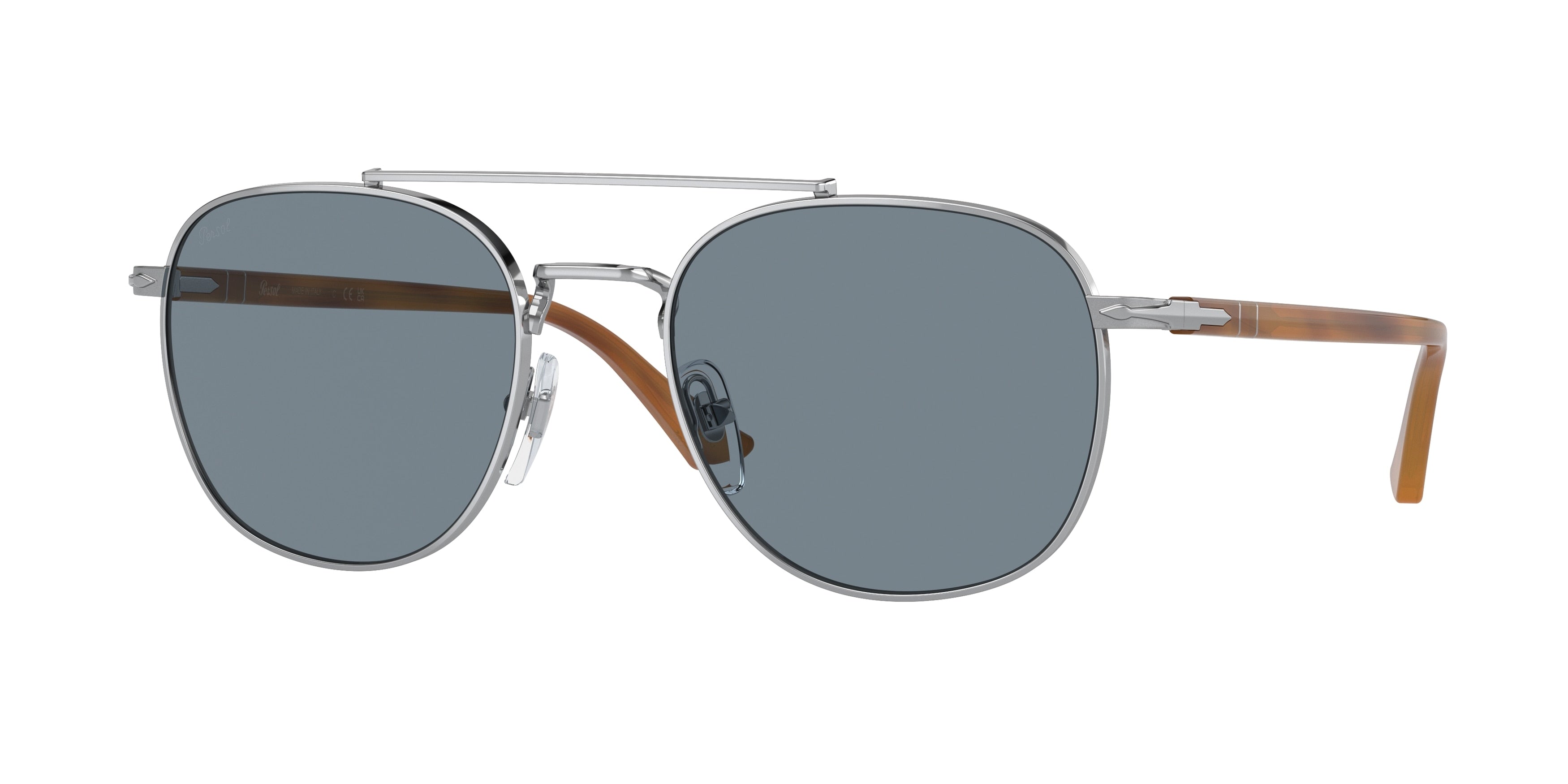 Persol PO1006S Pillow Sunglasses 518/56-Silver 55-145-20 - Color Map Silver