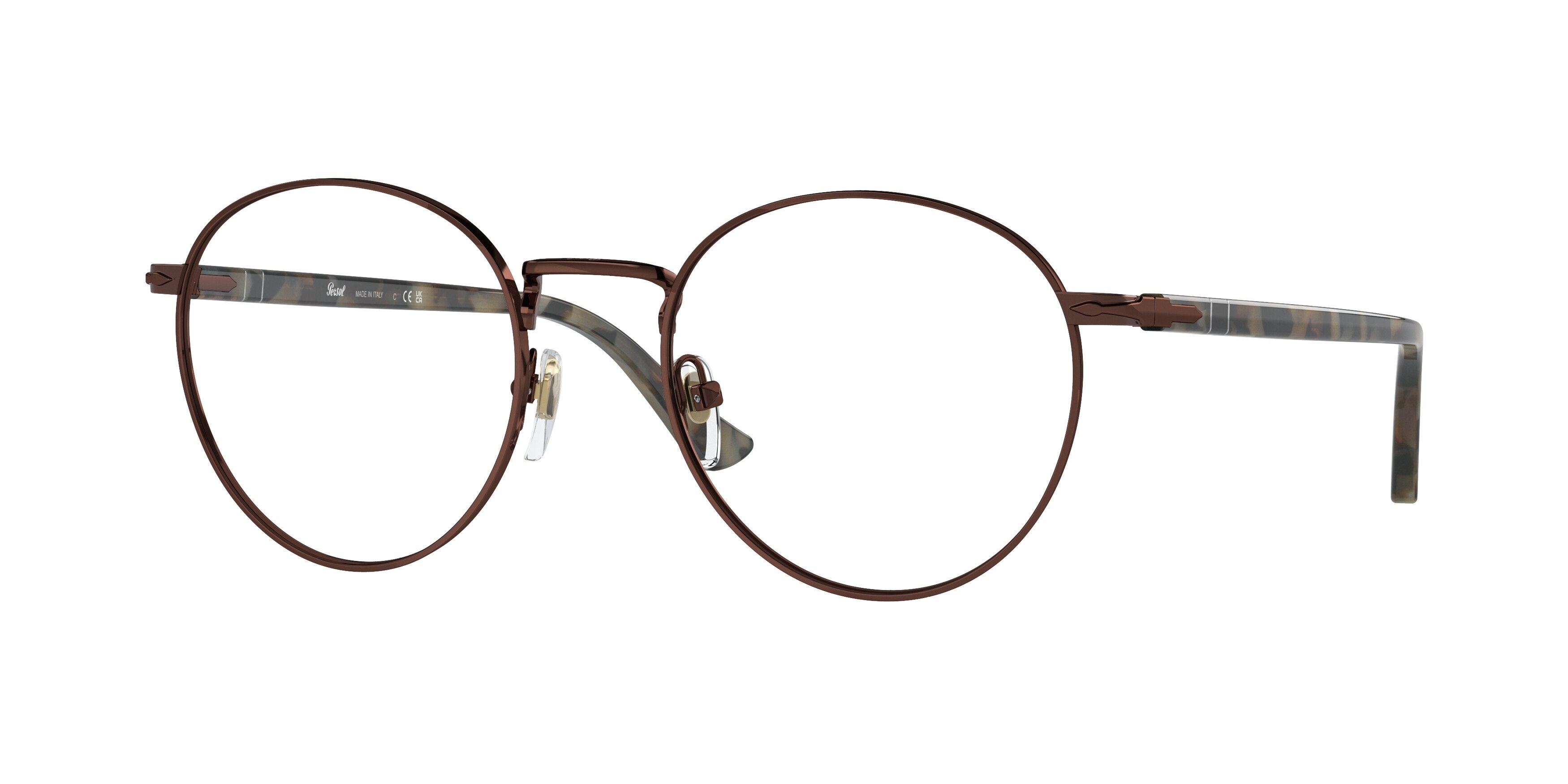 Persol PO1008V Pillow Eyeglasses 1148-Brown 52-145-20 - Color Map Brown