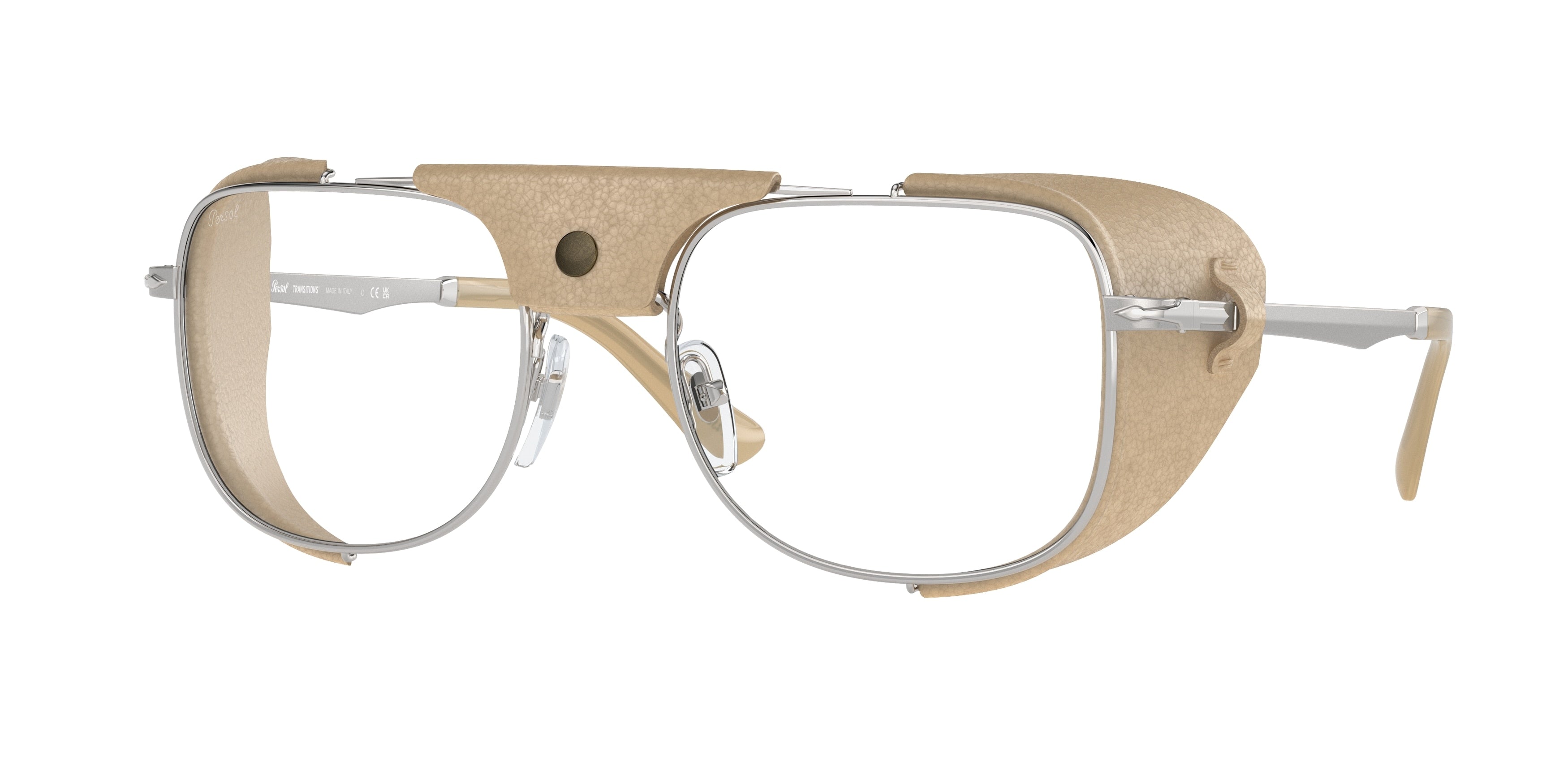 Persol PO1013SZ Rectangle Sunglasses 1155GH-Silver 55-145-20 - Color Map Silver