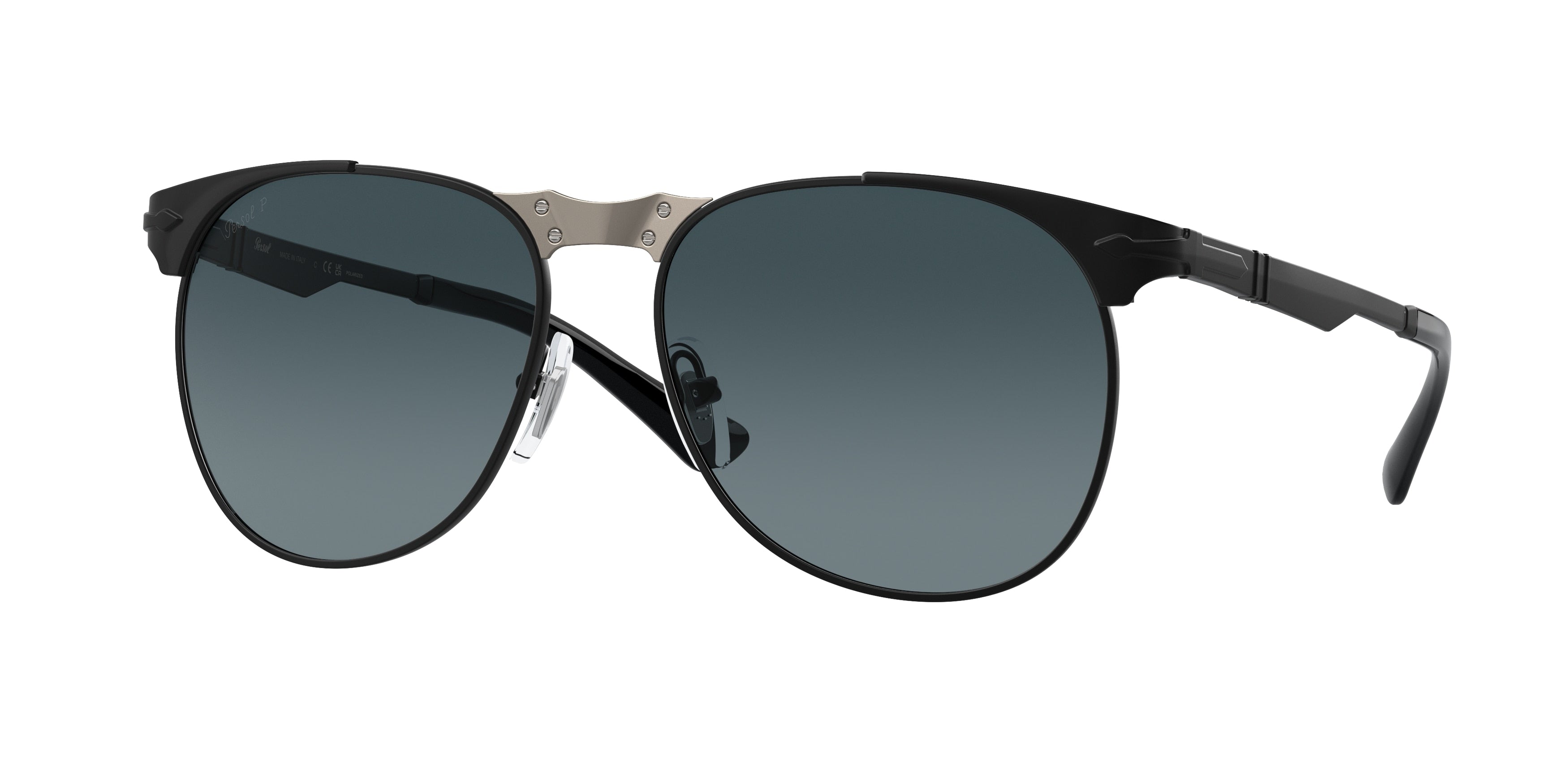 Persol PO1016S Pilot Sunglasses 1130S3-Black 57-145-16 - Color Map Black