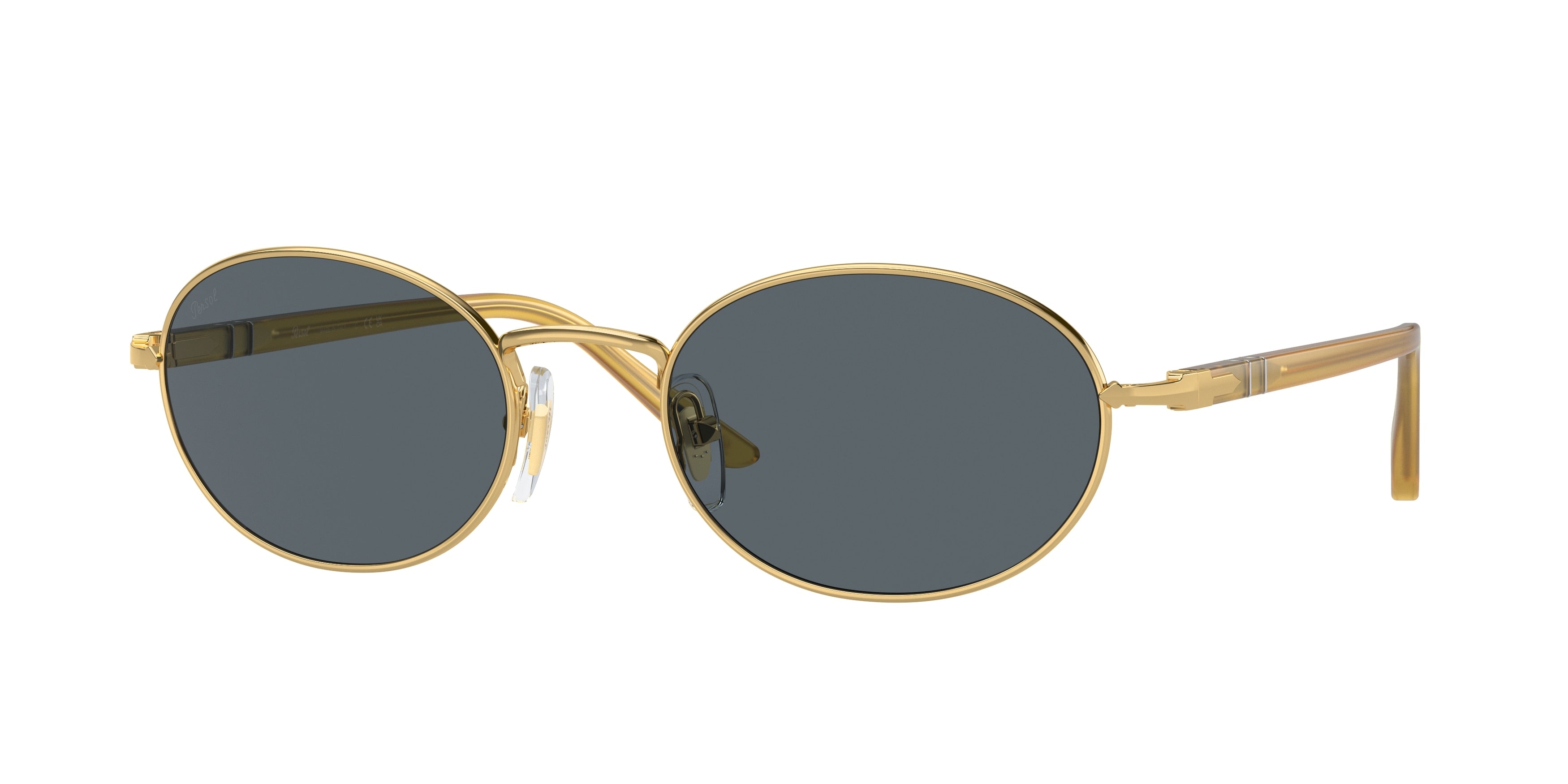 Persol IDA PO1018S Oval Sunglasses 1129R5-Gold 55-145-21 - Color Map Gold