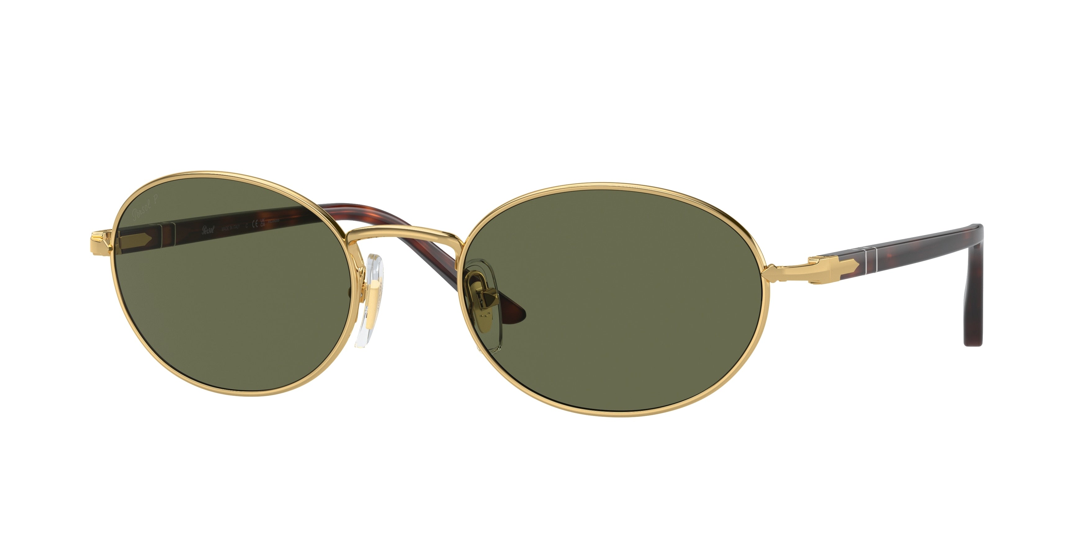 Persol IDA PO1018S Oval Sunglasses 515/58-Gold 55-145-21 - Color Map Gold