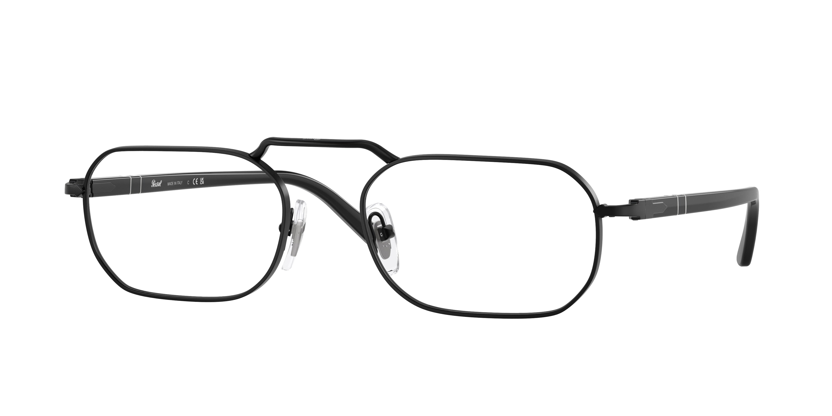 Persol PO1020V Rectangle Eyeglasses 1078-Demigloss Black 53-140-20 - Color Map Black