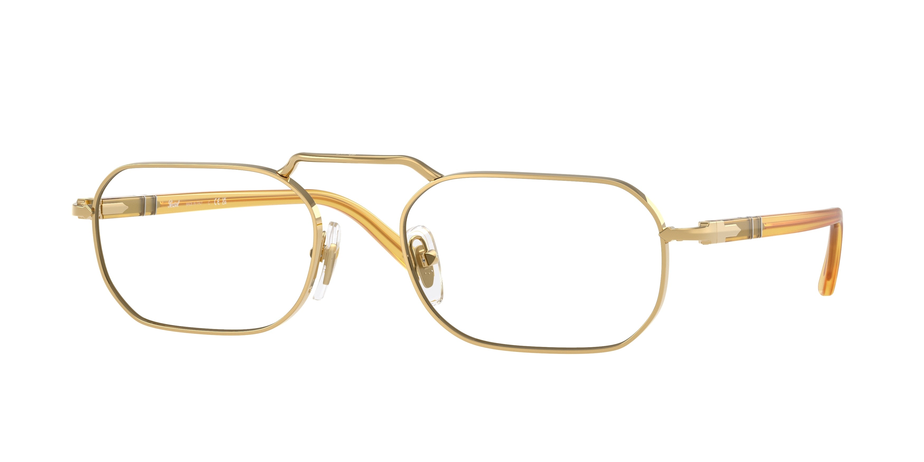 Persol PO1020V Rectangle Eyeglasses 1129-Gold 53-140-20 - Color Map Gold