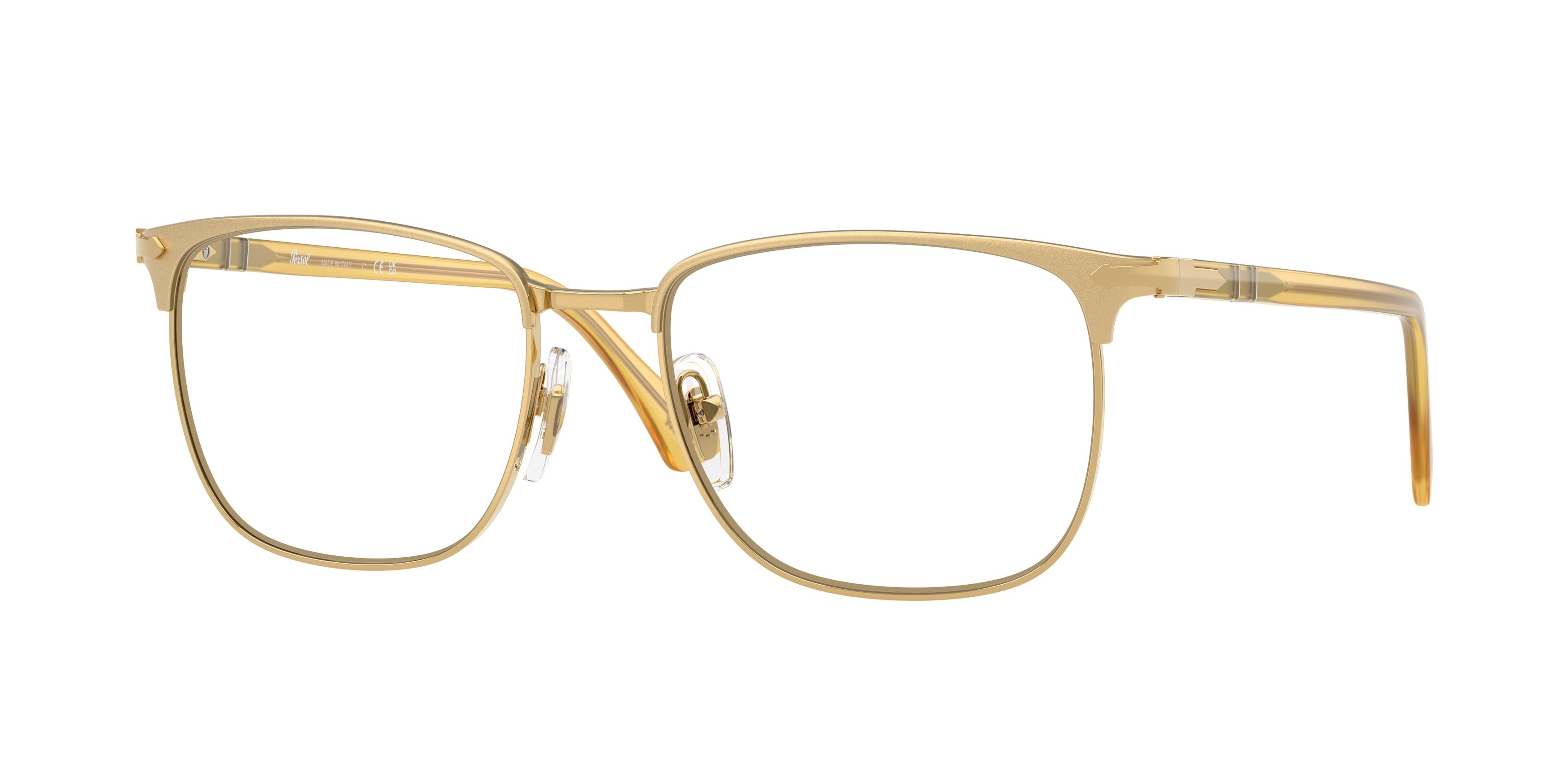 Persol PO1021V Square Eyeglasses  1129-Gold 55-145-18 - Color Map Gold