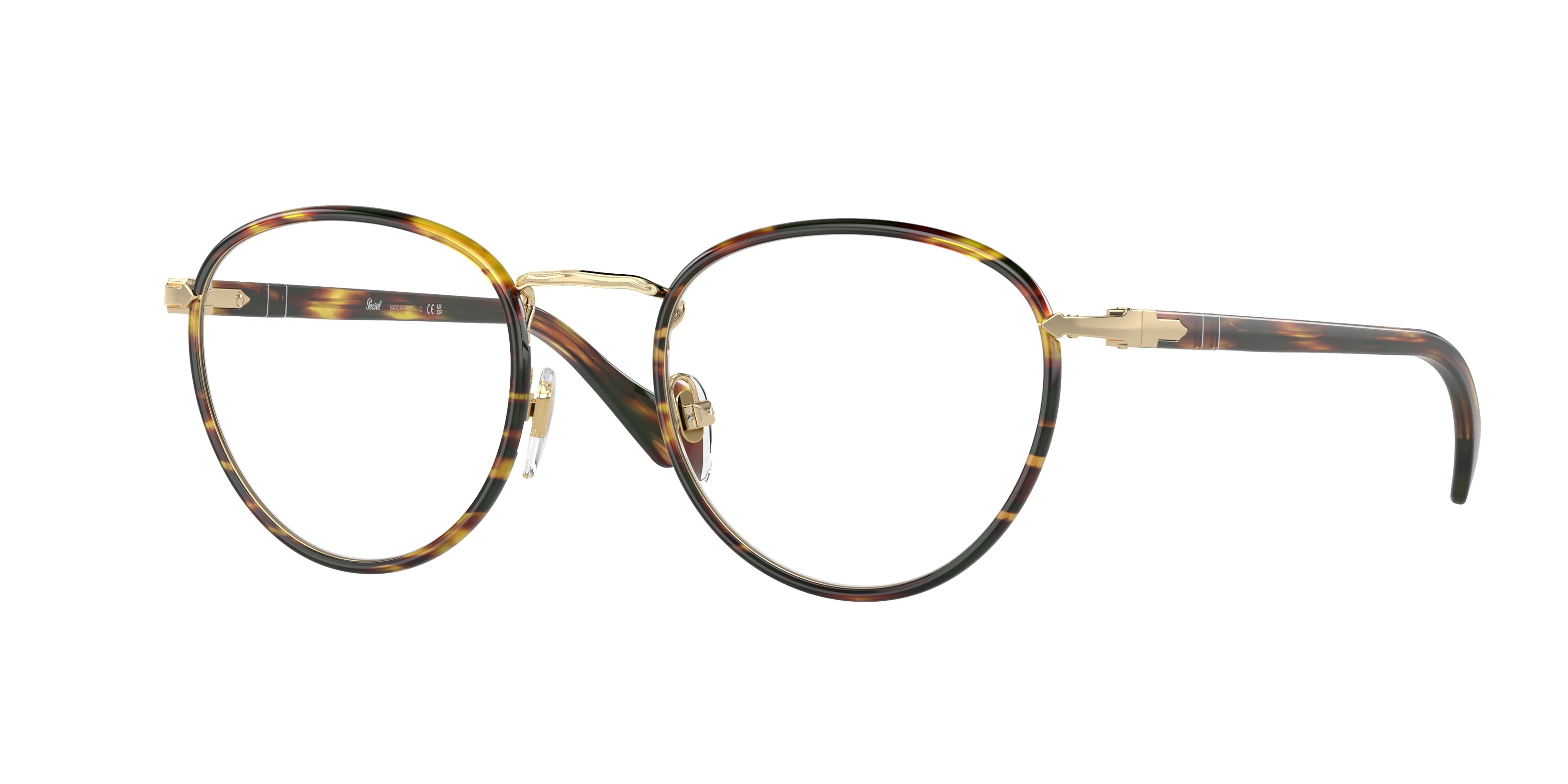 Persol PO2410VJ Phantos Eyeglasses 1098-Caffe'-Gold 49-140-20 - Color Map Tortoise